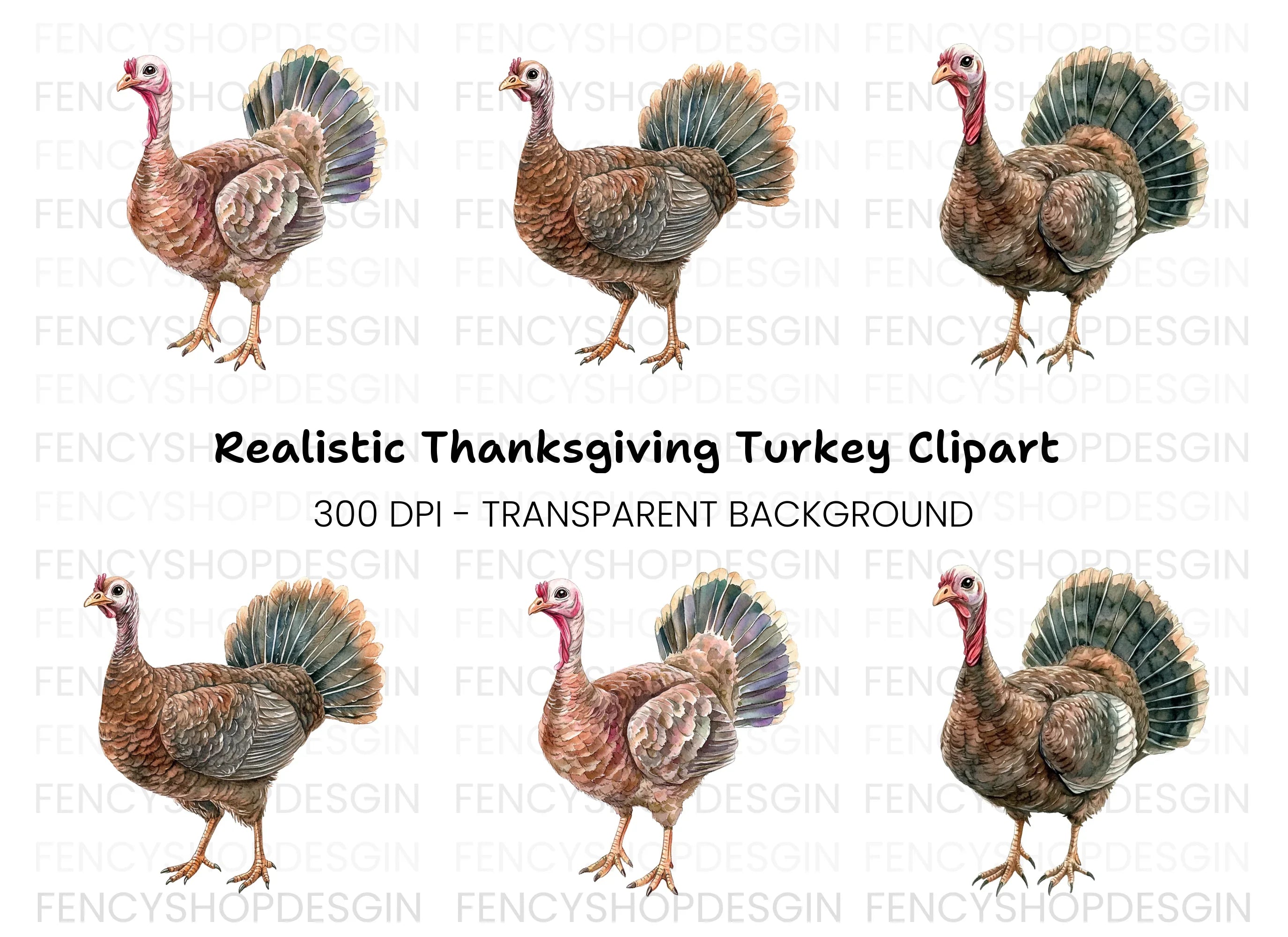 Thanksgiving Turkey Clipart Bundle