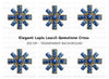 Byzantine Cross Blue Gemstones Clipart Bundle
