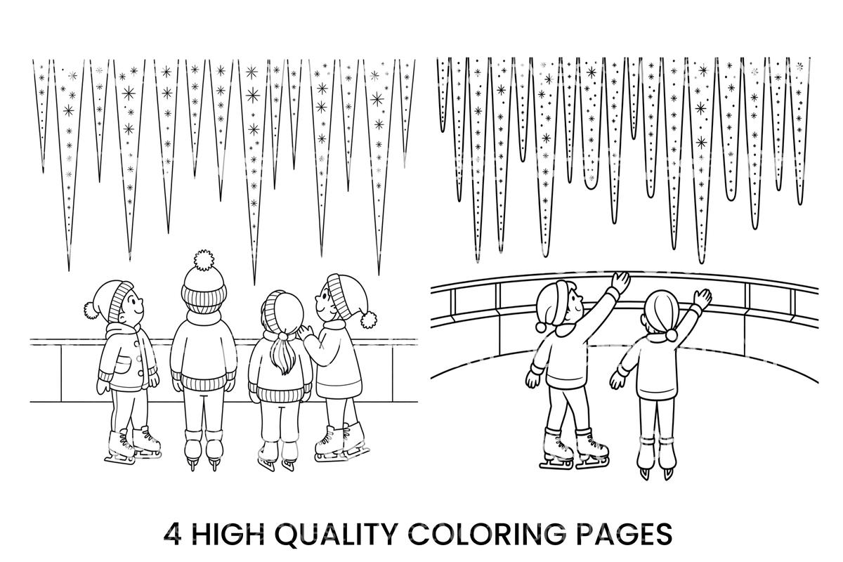 Winter Ice Skating Fun Coloring Books