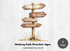 Walking Path Direction Signs Clipart Bundle