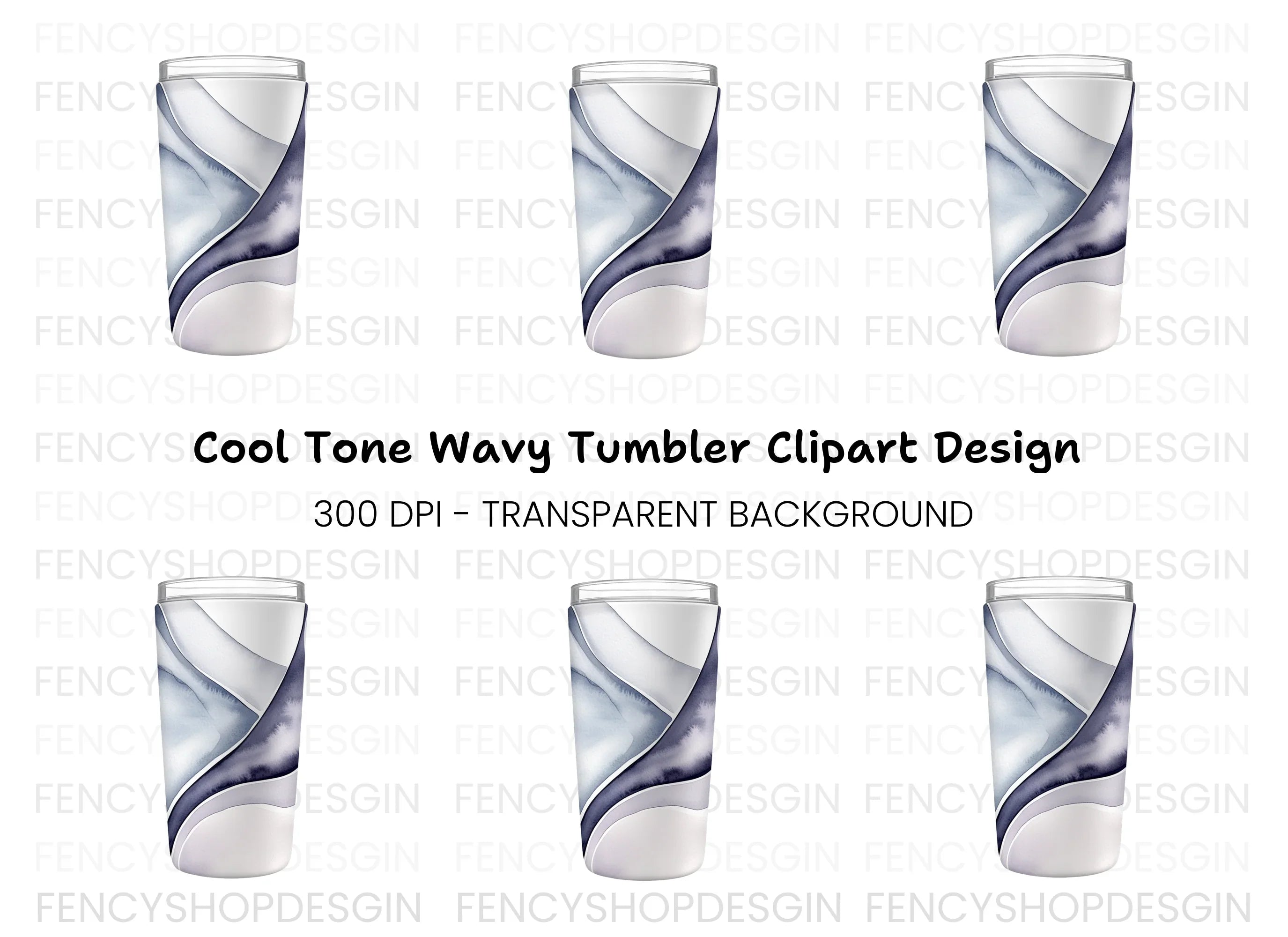 Abstract Tumbler Clipart Bundle
