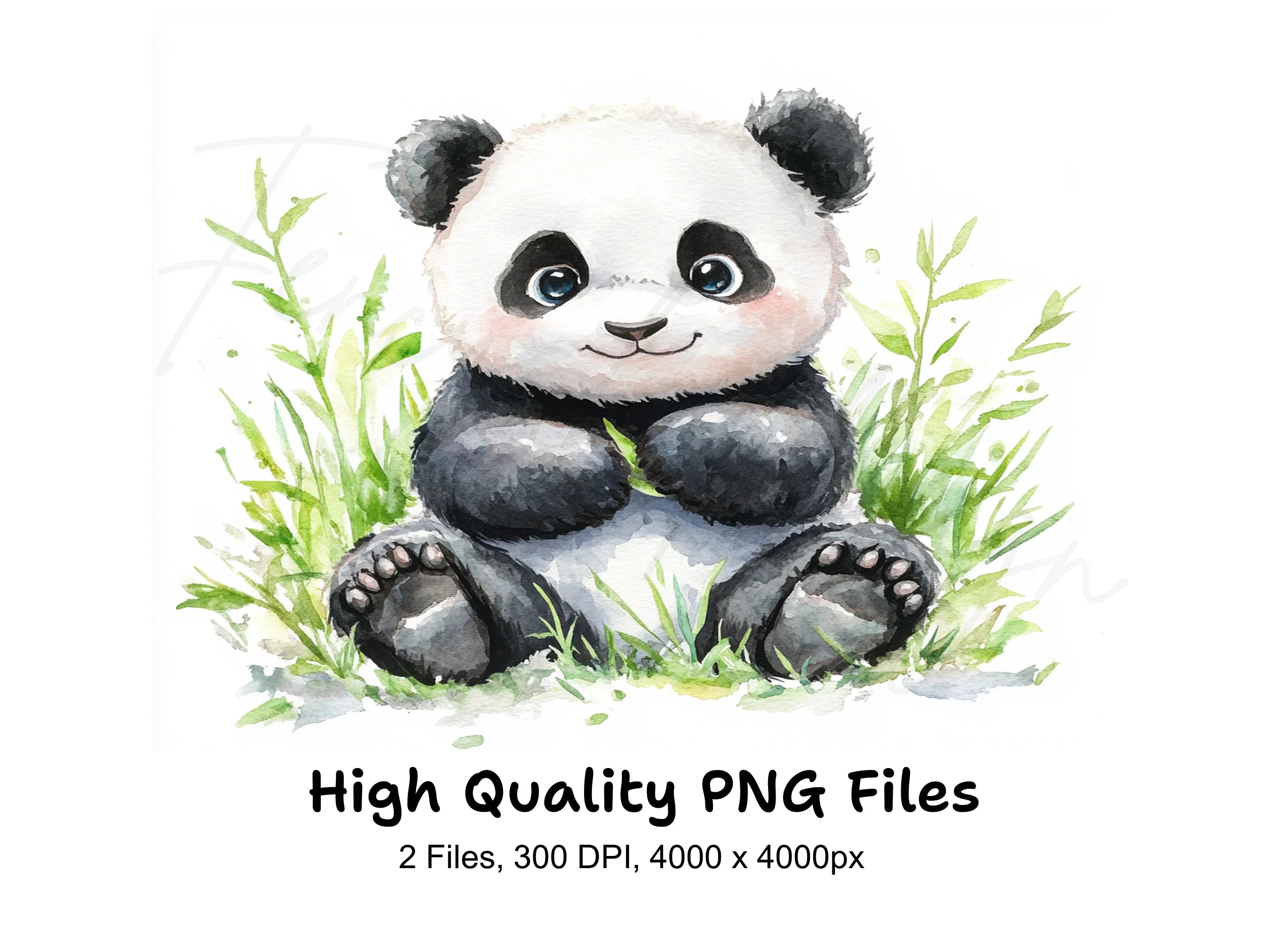 Cute Panda Clipart Bundle
