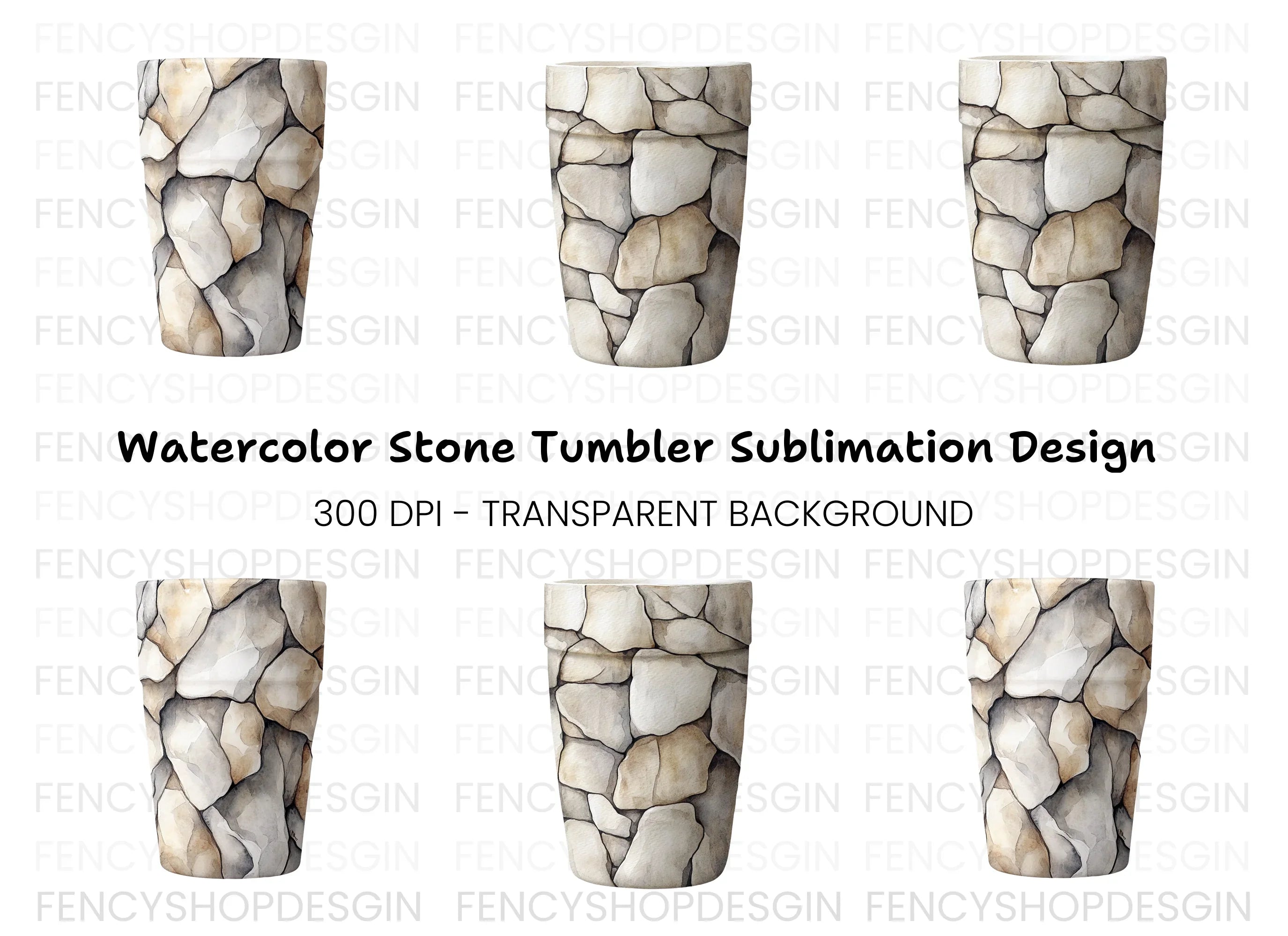 Stone Wall Tumbler Clipart Bundle