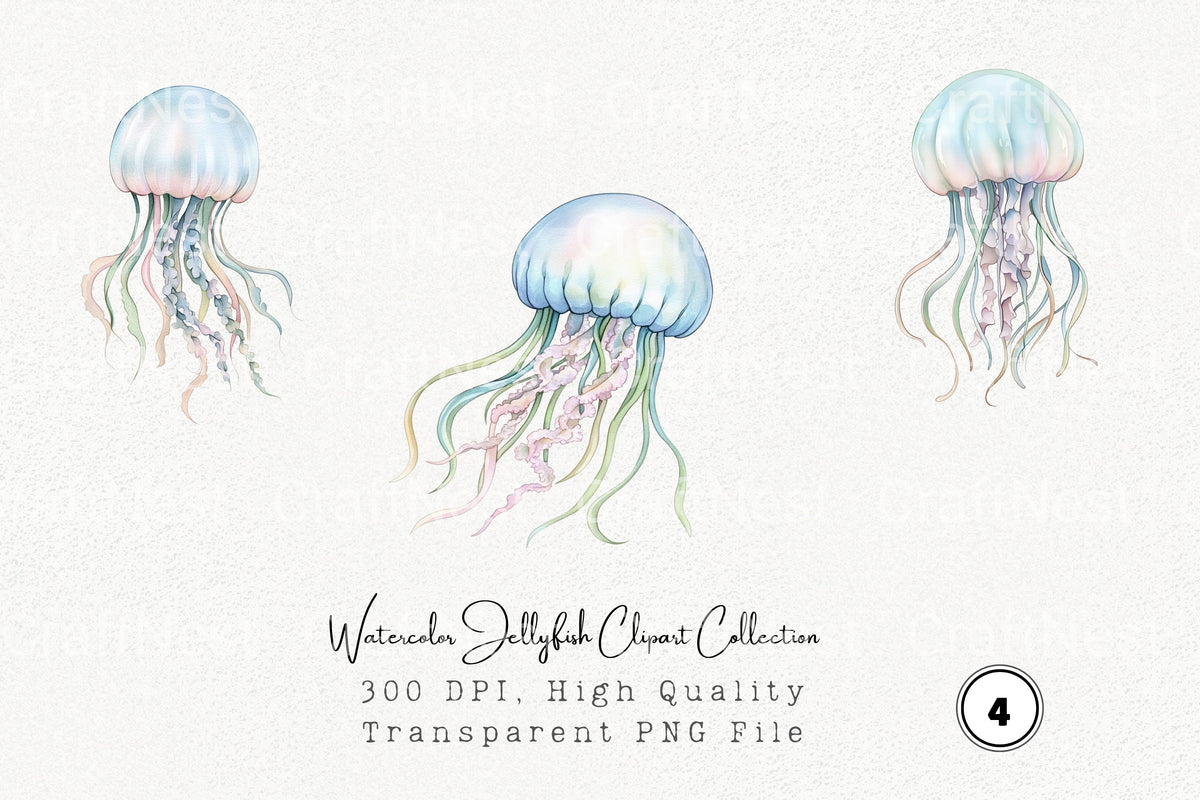 Jellyfish Clipart Bundle