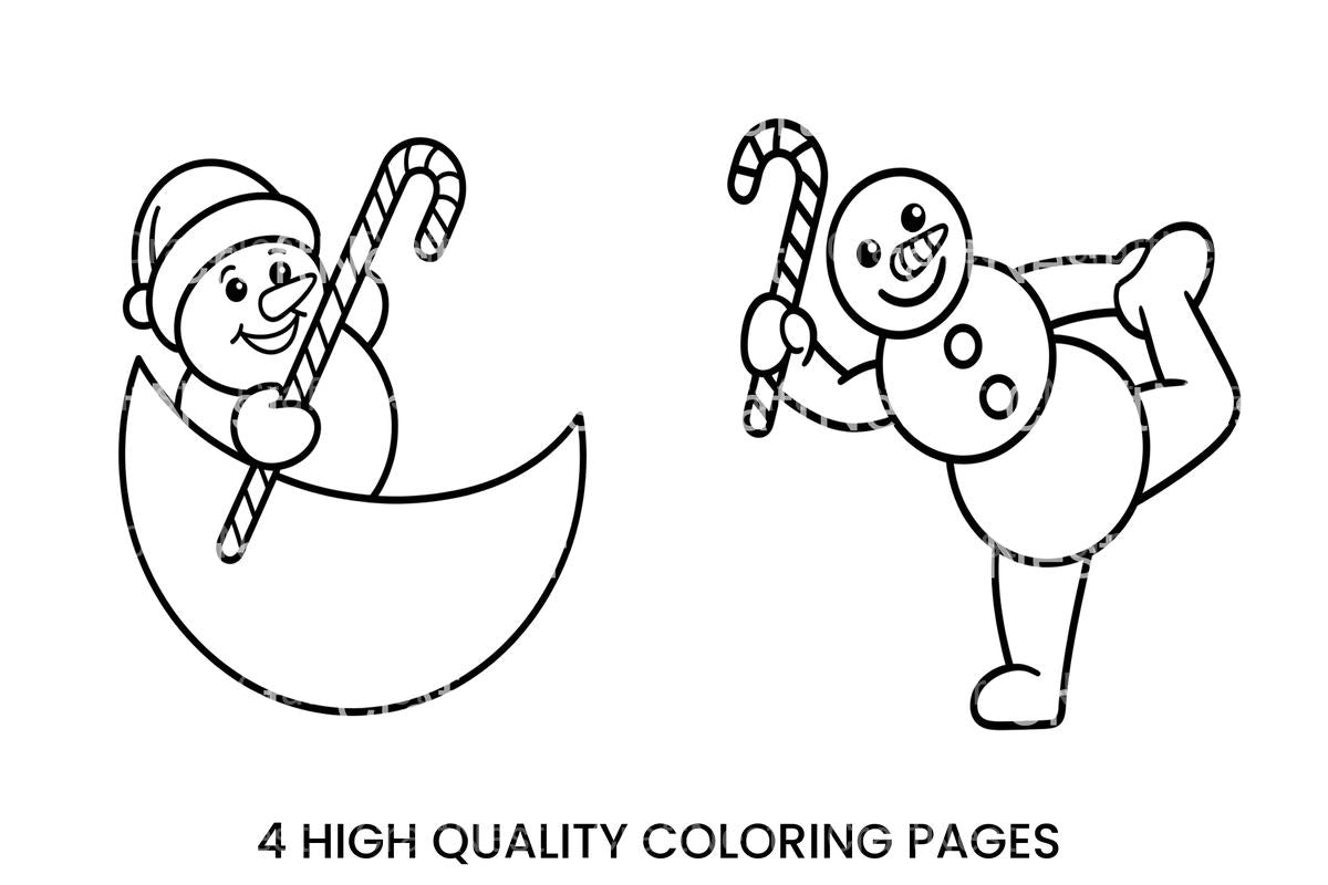 Funny Snowman Christmas Coloring Books
