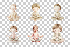 Child Meditation Yoga Clipart Bundle - CraftNest - Digital Crafting and Art