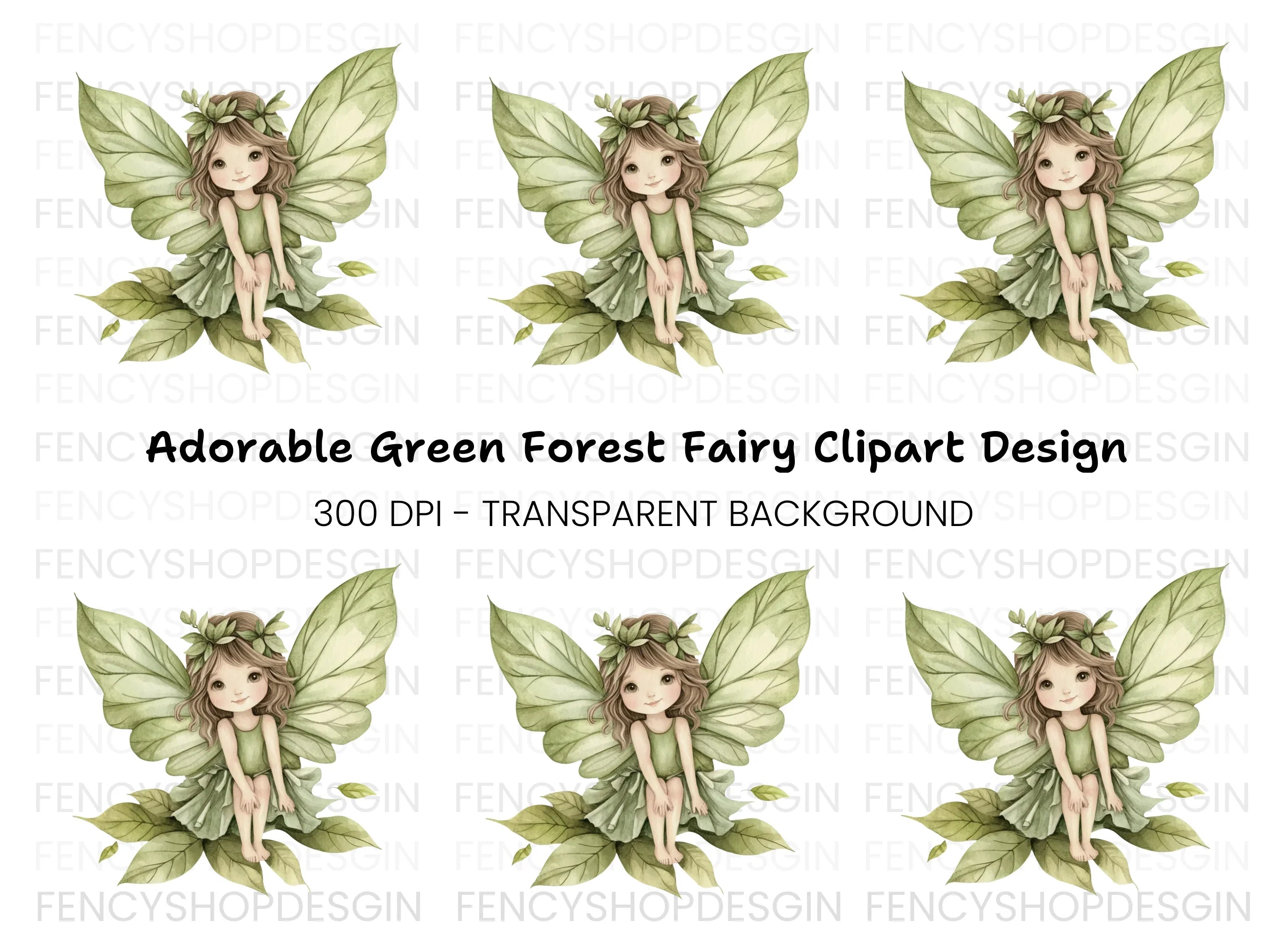 Enchanting Leaf Fairy Clipart Bundle