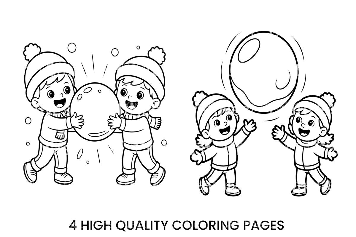 Snowy Adventures for Kids Coloring Books