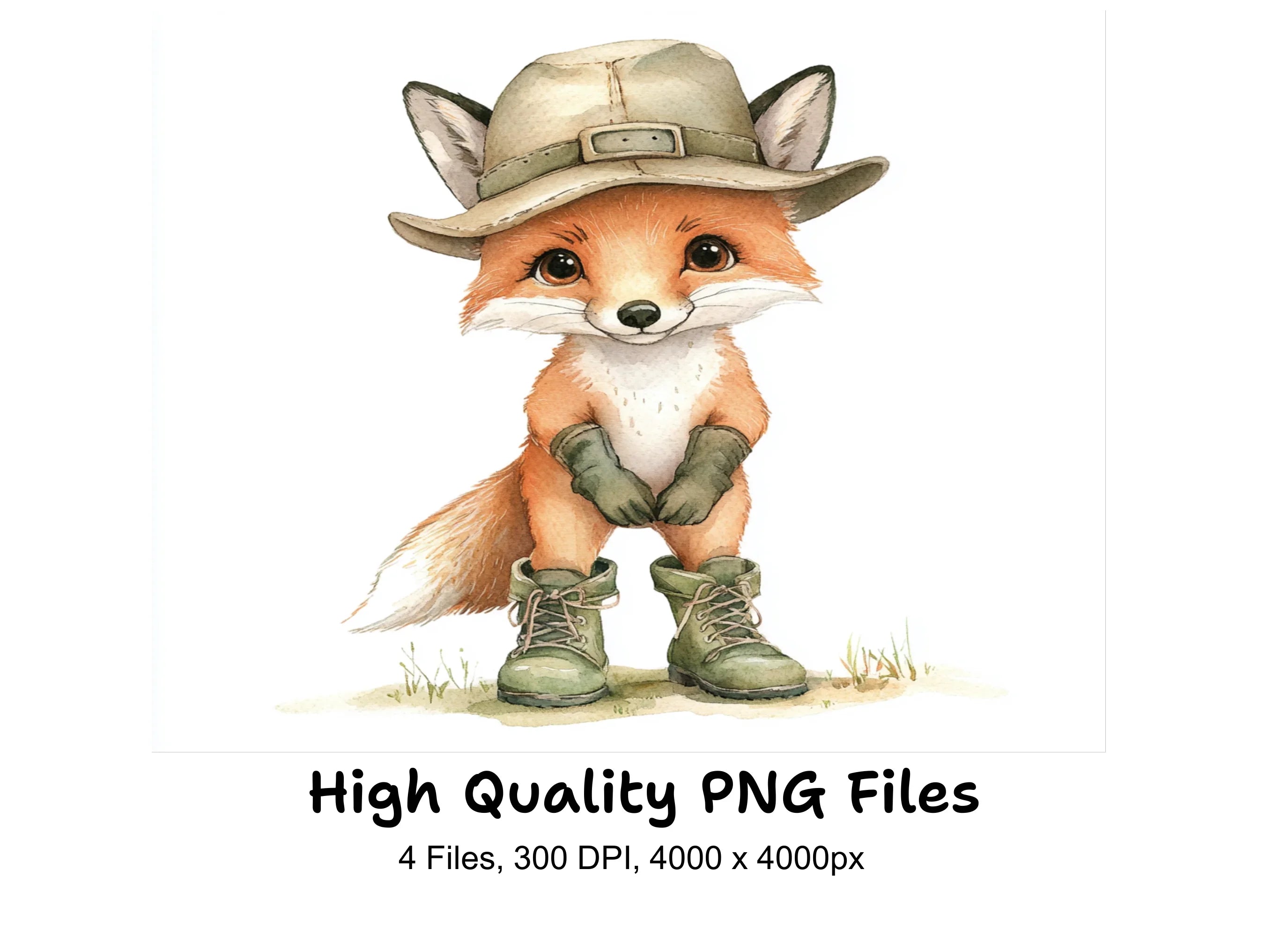 Cute Fox Explorer Clipart Bundle