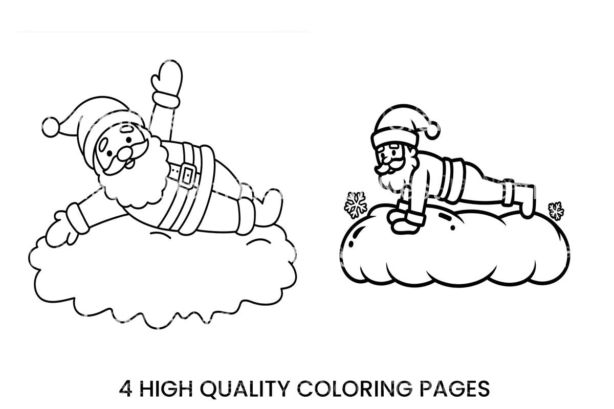 Santa Claus on Snow Coloring Books