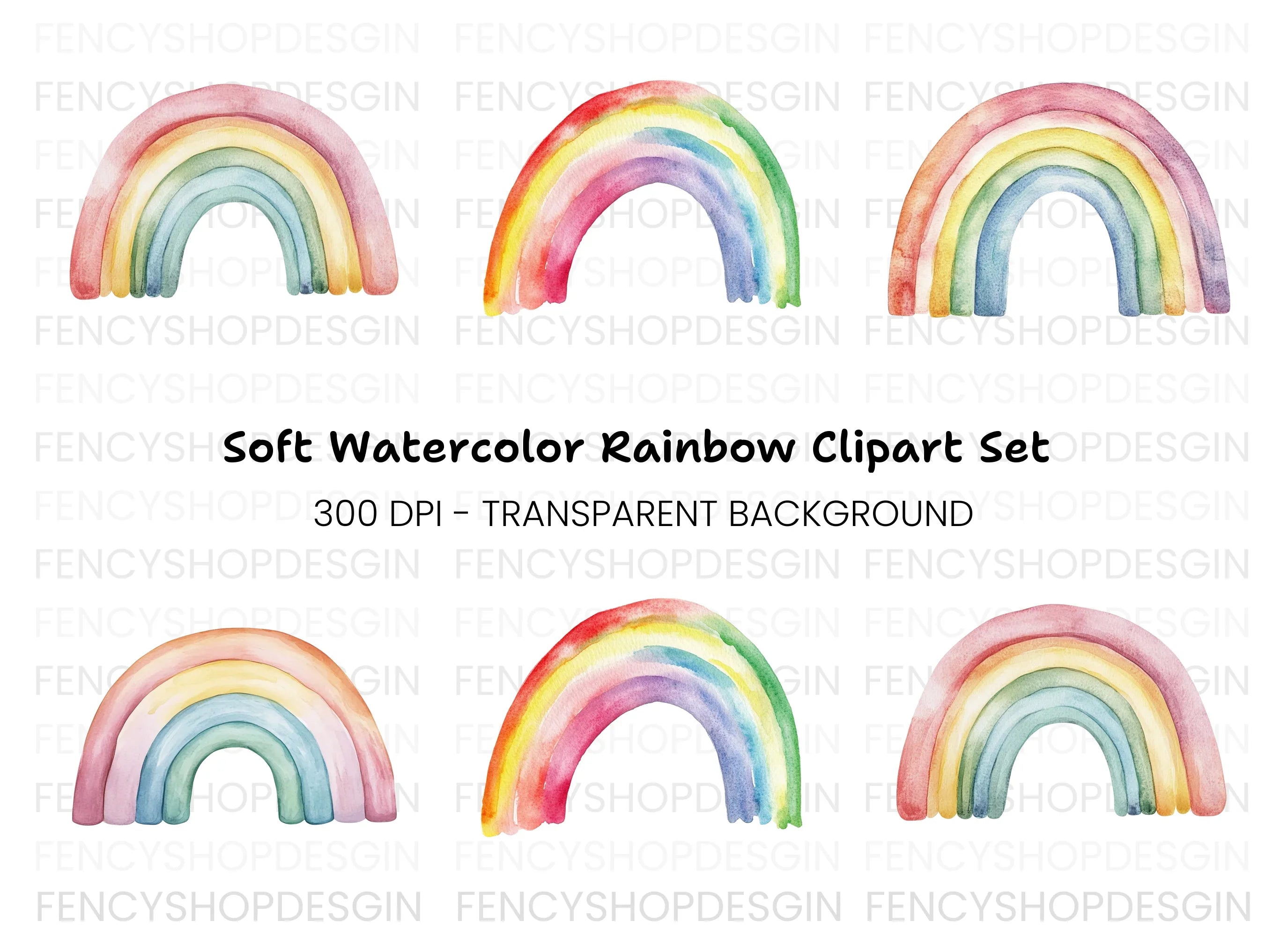 Rainbow Clipart Bundle