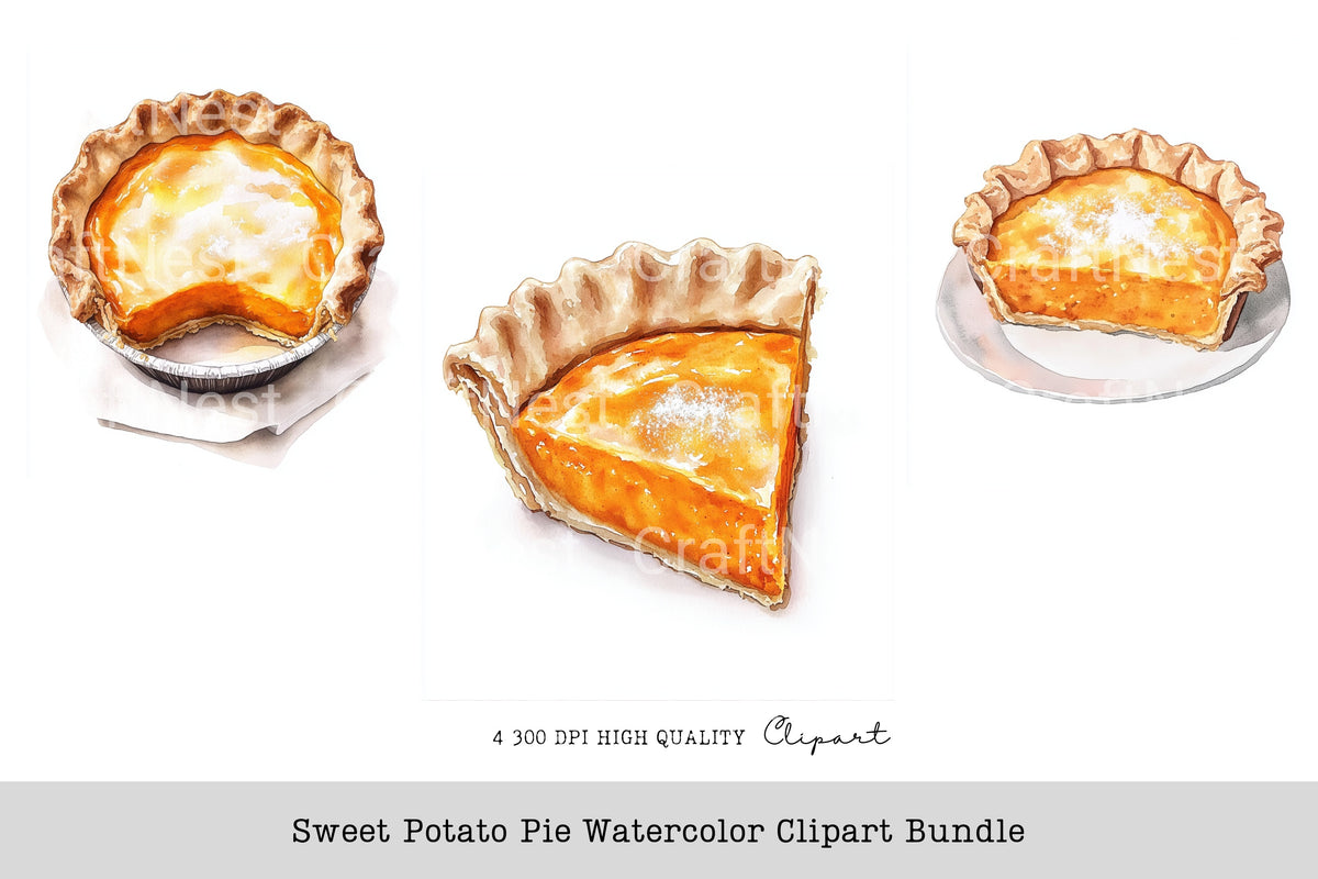 Sweet Potato Pie Clipart Bundle