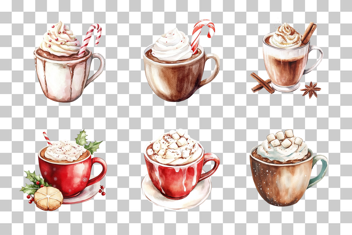 Hot Cocoa Mugs Collection Wrap Bundle