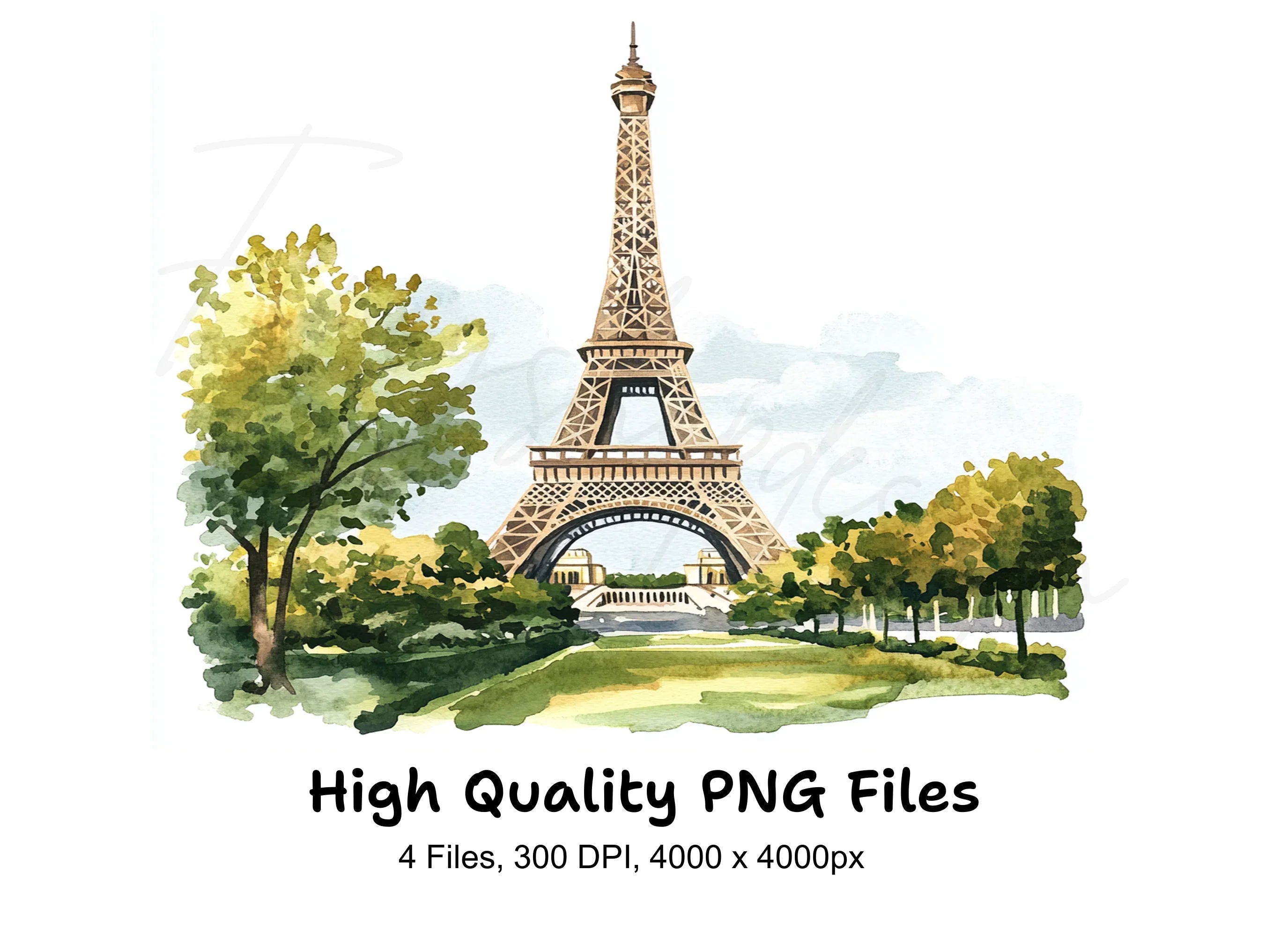 Eiffel Tower Clipart Bundle