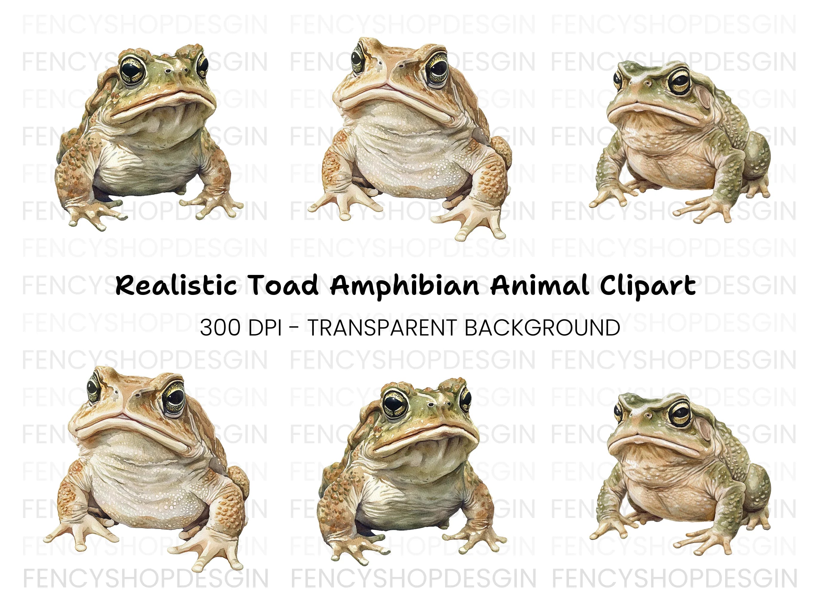 Brown Toad Clipart Bundle