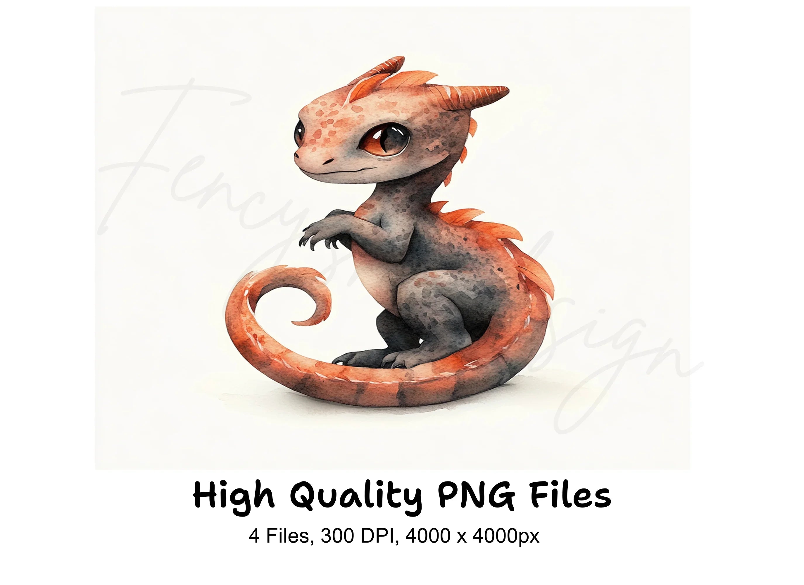 Cute Baby Dragon Clipart Bundle