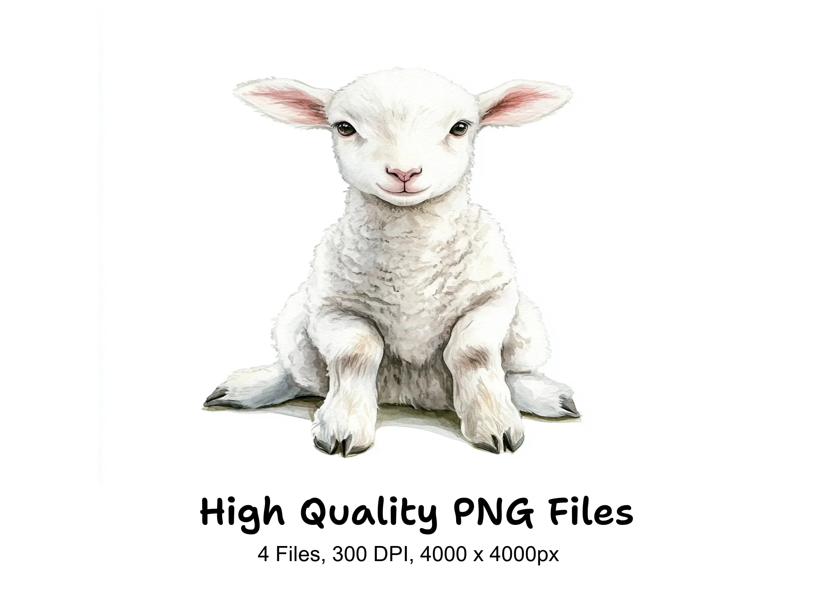 Adorable Baby Lambs Clipart Bundle