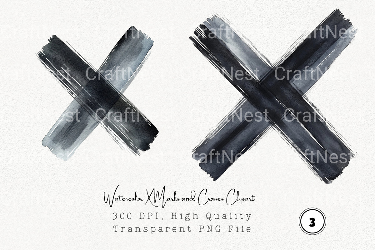 Marks And Crosses Clipart Bundle