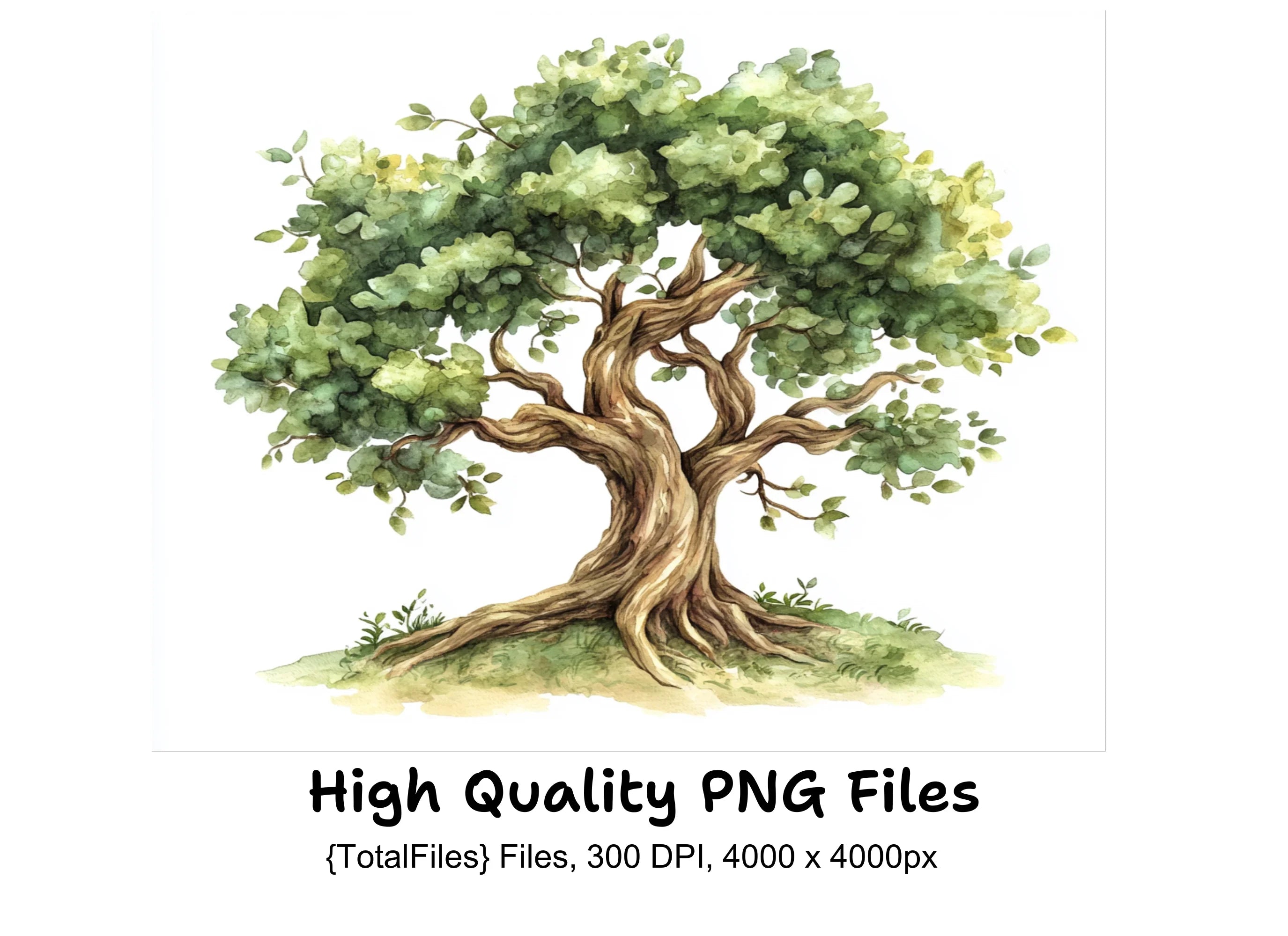 Fantasy Tree Clipart Bundle