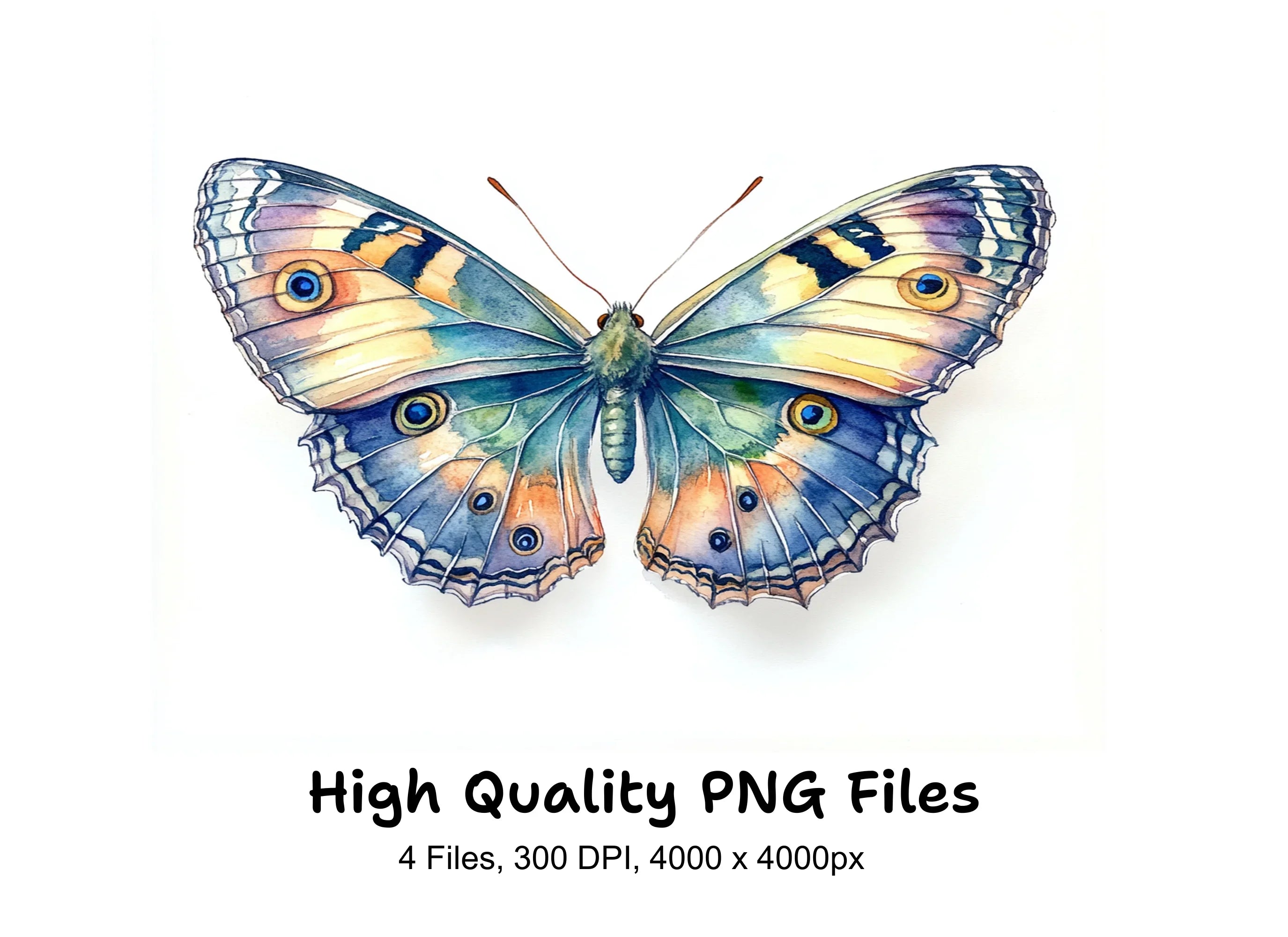 Vibrant Butterfly Clipart Bundle