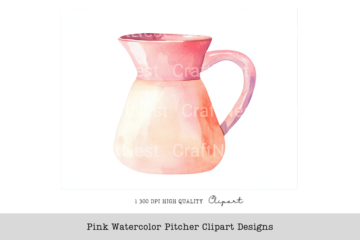 Pink Pitcher Designs Clipart Bundle
