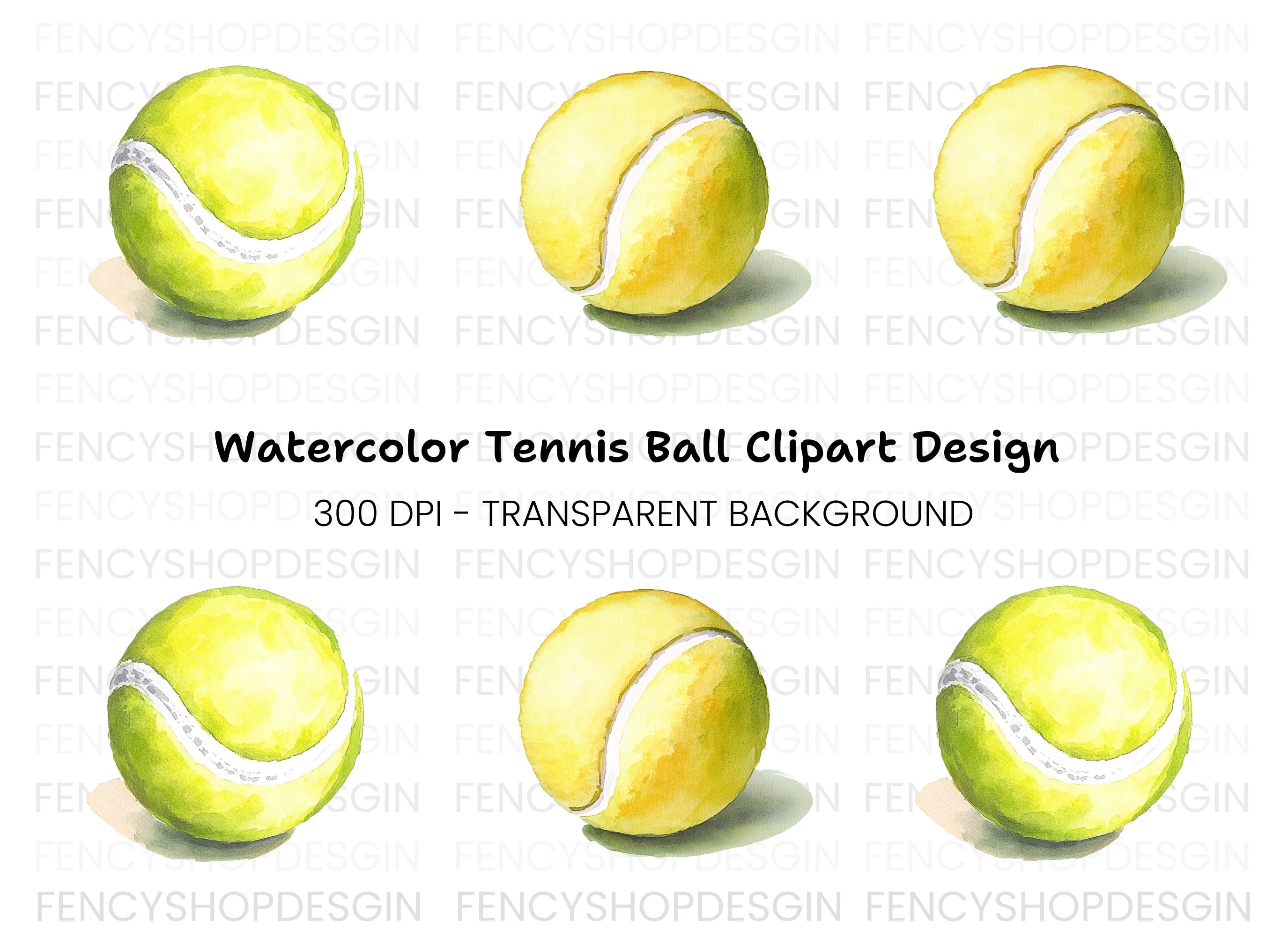 Tennis Ball Clipart Bundle