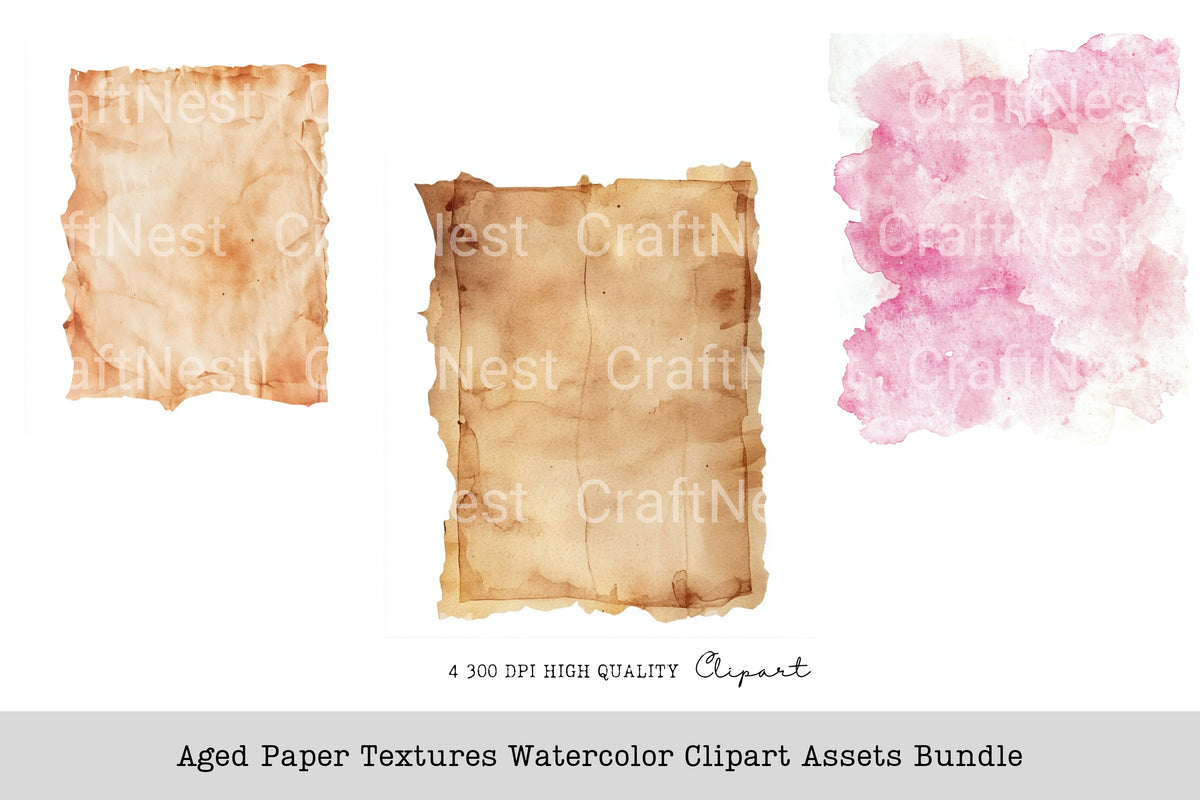 Aged Textures Clipart Bundle