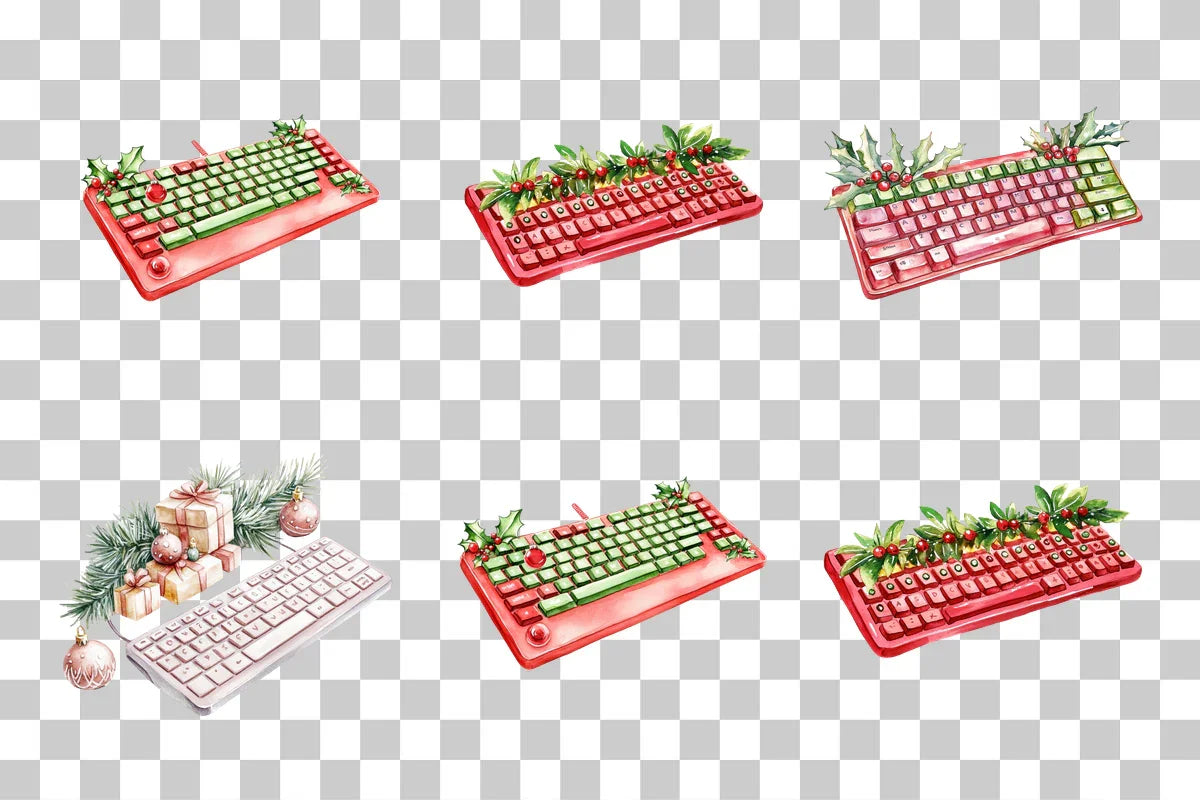 Christmas Keyboard Clipart Bundle - CraftNest - Digital Crafting and Art