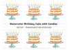 Birthday Cake with Candles Clipart Bundle