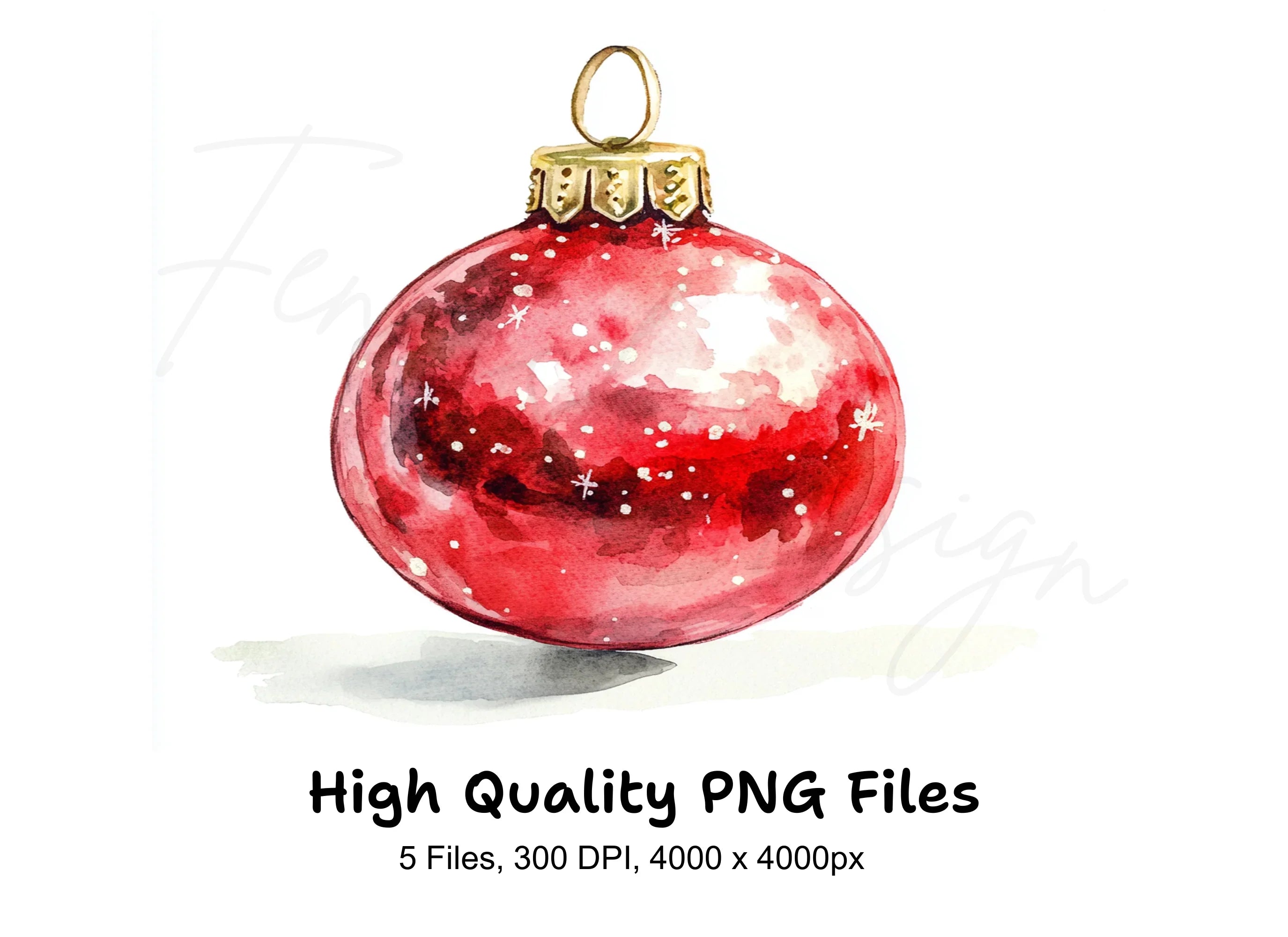 Christmas Ornaments Clipart Bundle