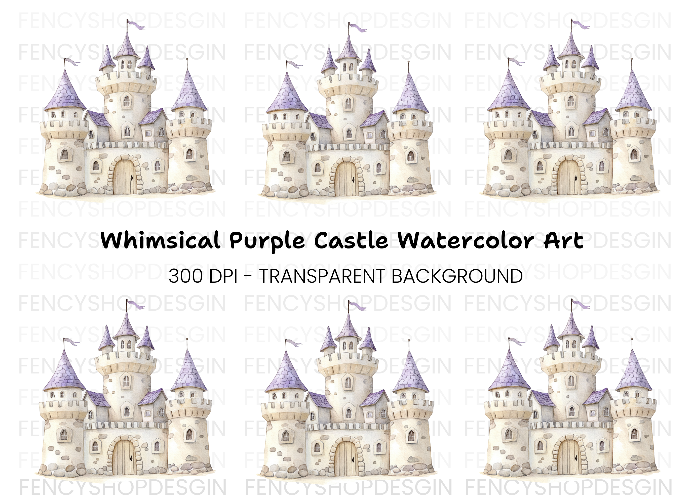 Fantasy Castle Clipart Bundle