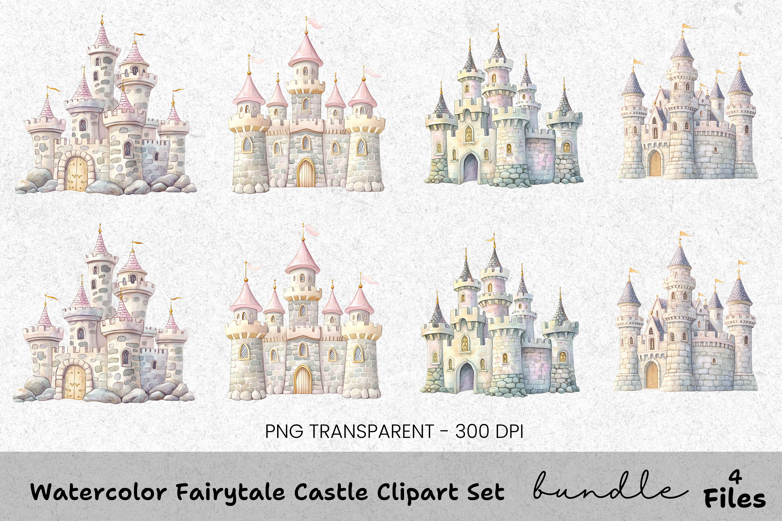 Fairytale Castle Clipart Bundle