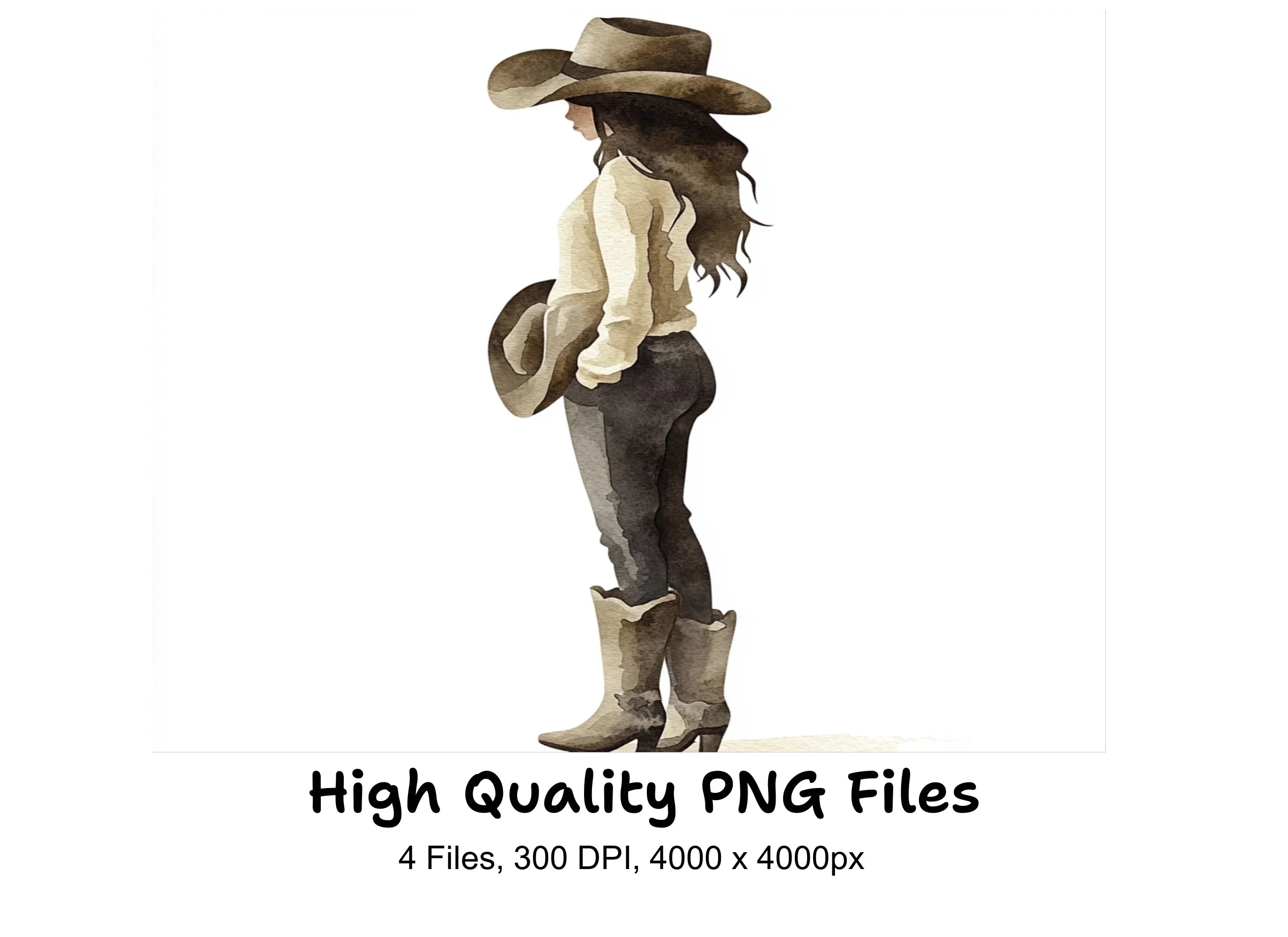 Cowgirl Clipart Bundle