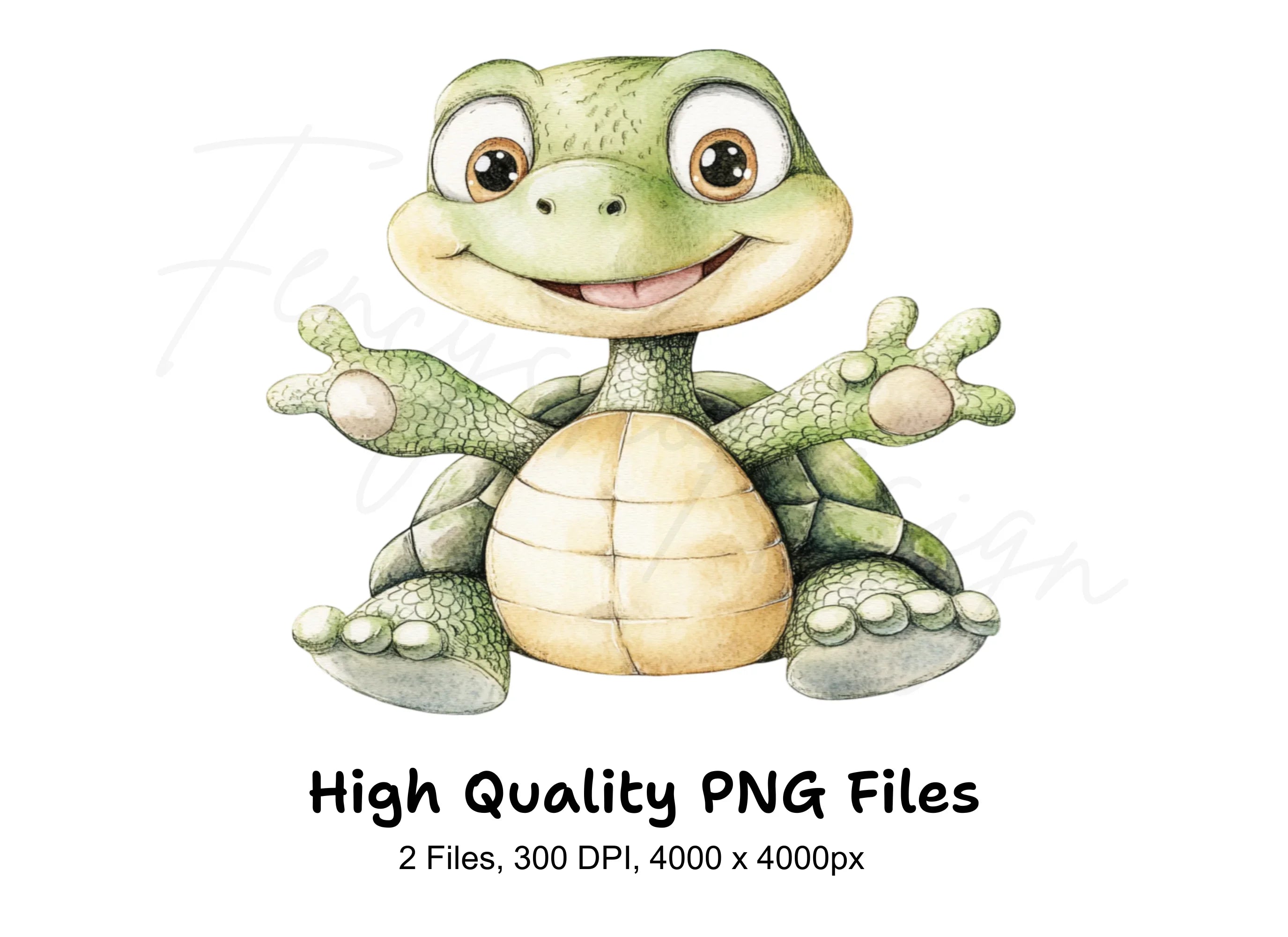 Charming Baby Turtle Clipart Bundle