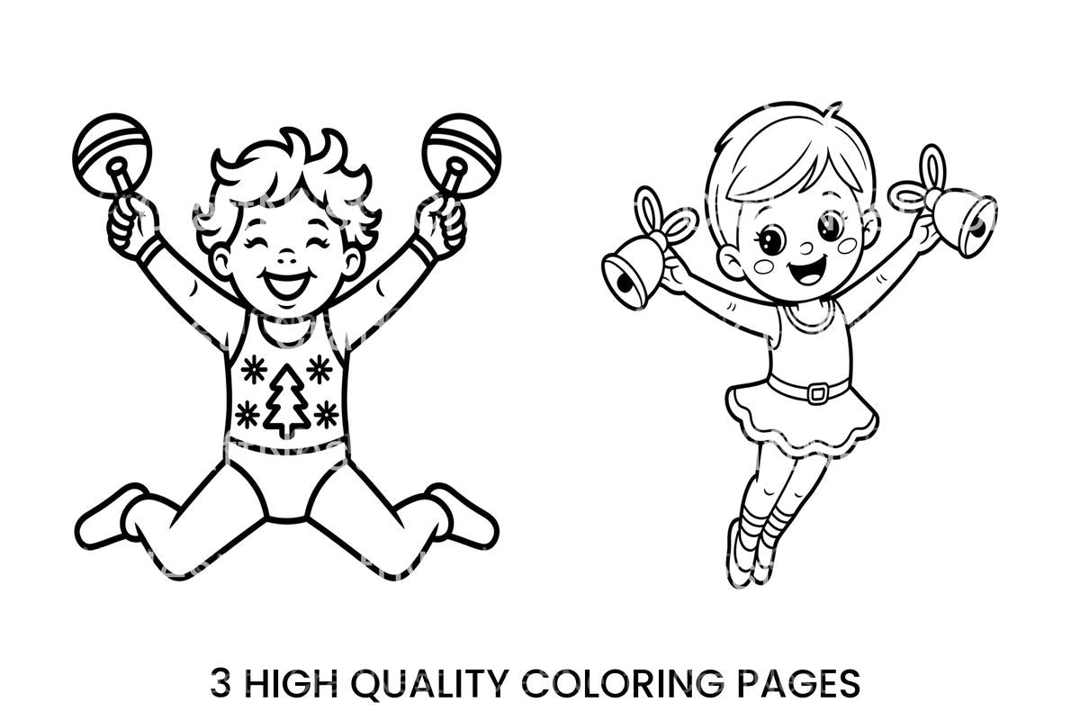 Happy Kids with Bells Coloring Books