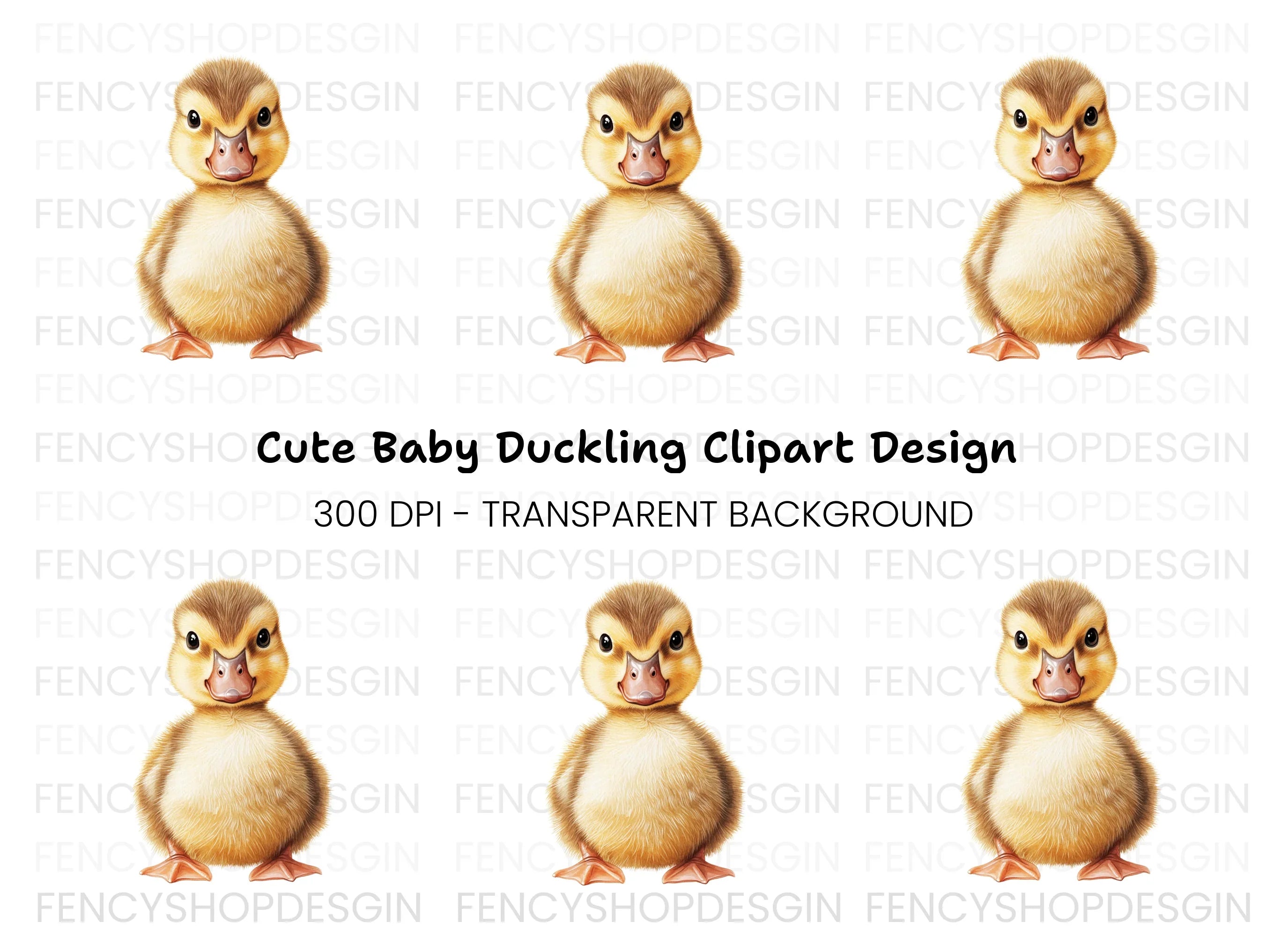 Cute Baby Duckling Clipart Bundle