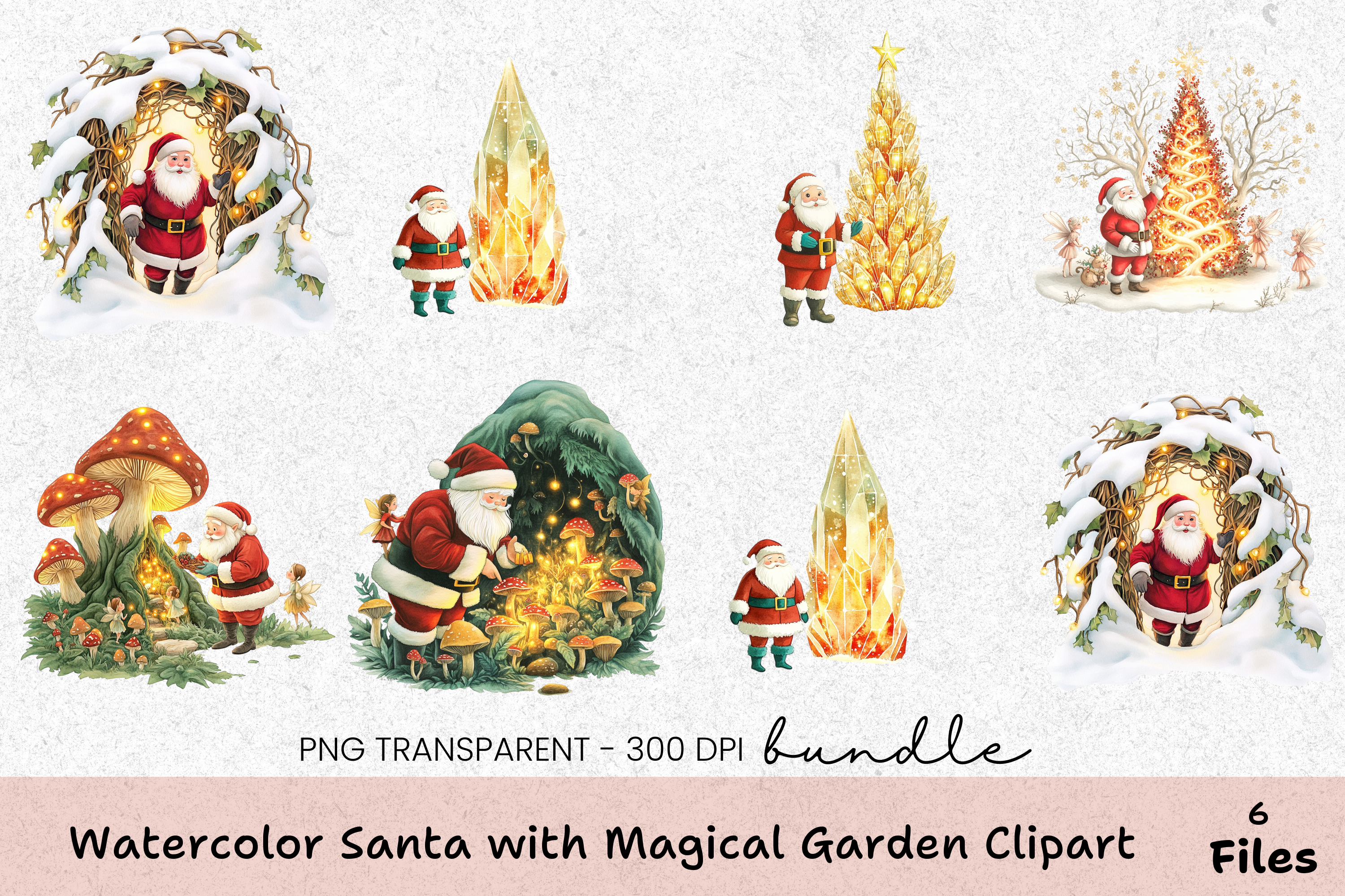Santa's Magical Garden Clipart Bundle