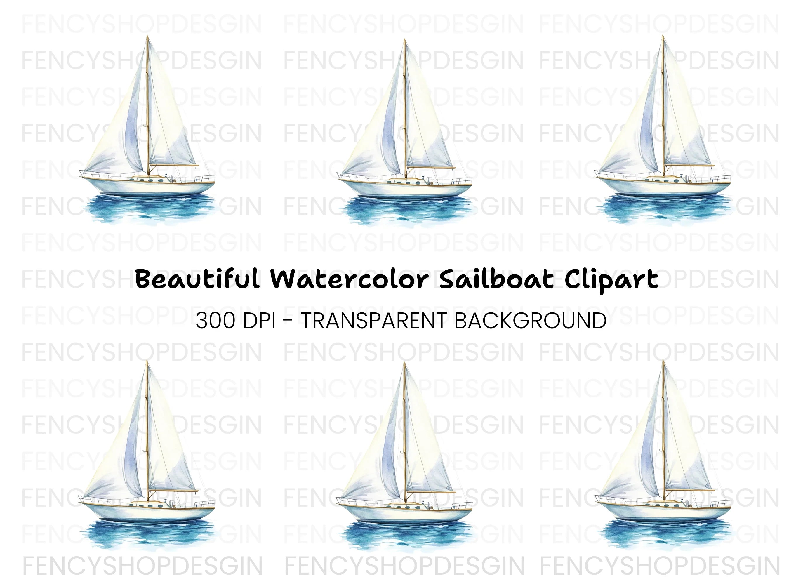 Sailboat Crafts Clipart Bundle