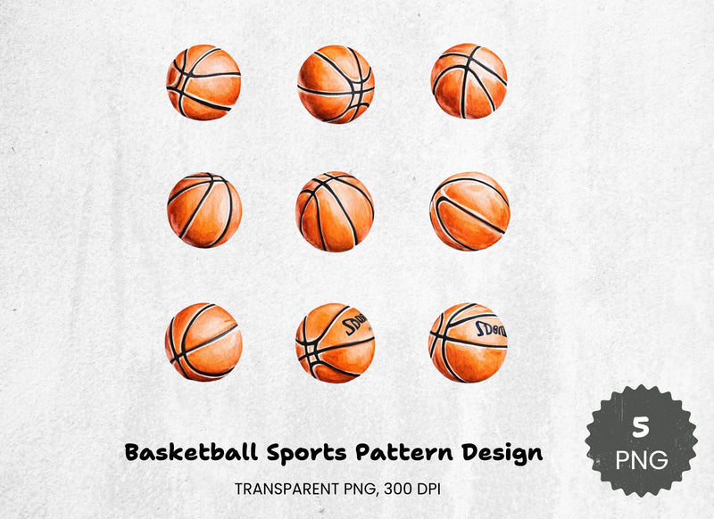 Basketball Sports Pattern Design Clipart Bundle - CraftNest - Digital Crafting and Art