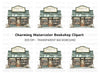 Cozy Illuminated Bookstore Clipart Bundle