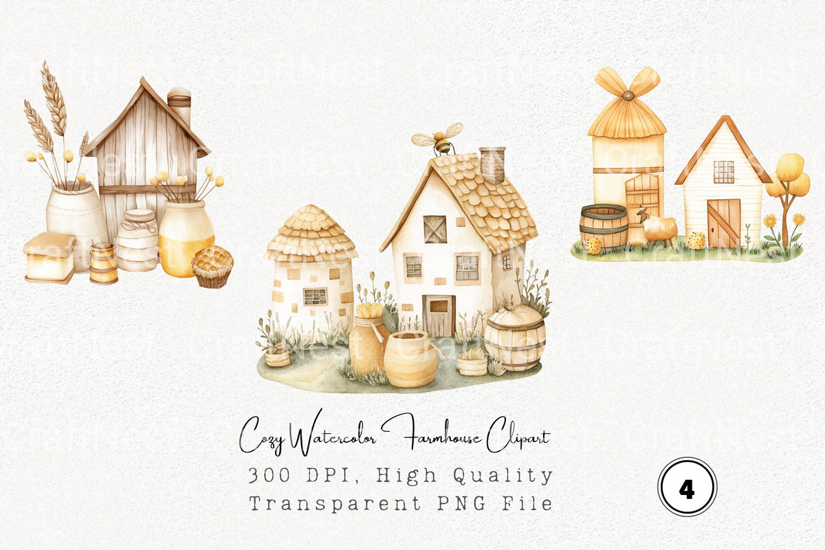 Cozy Farmhouse Clipart Bundle