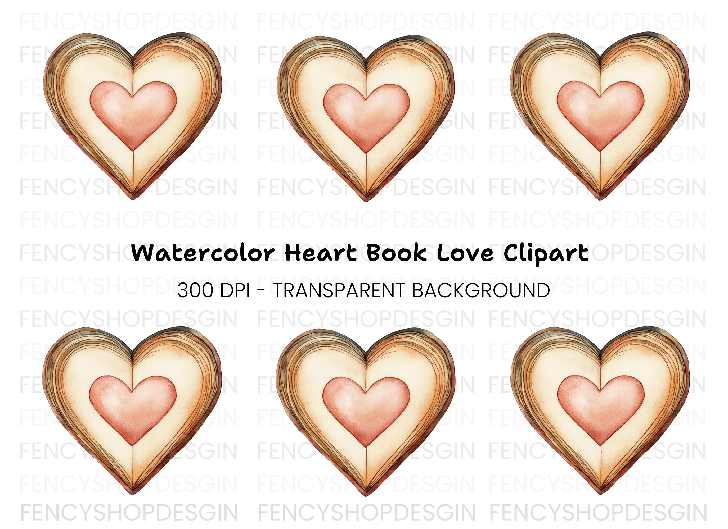 Heart Book Clipart Bundle
