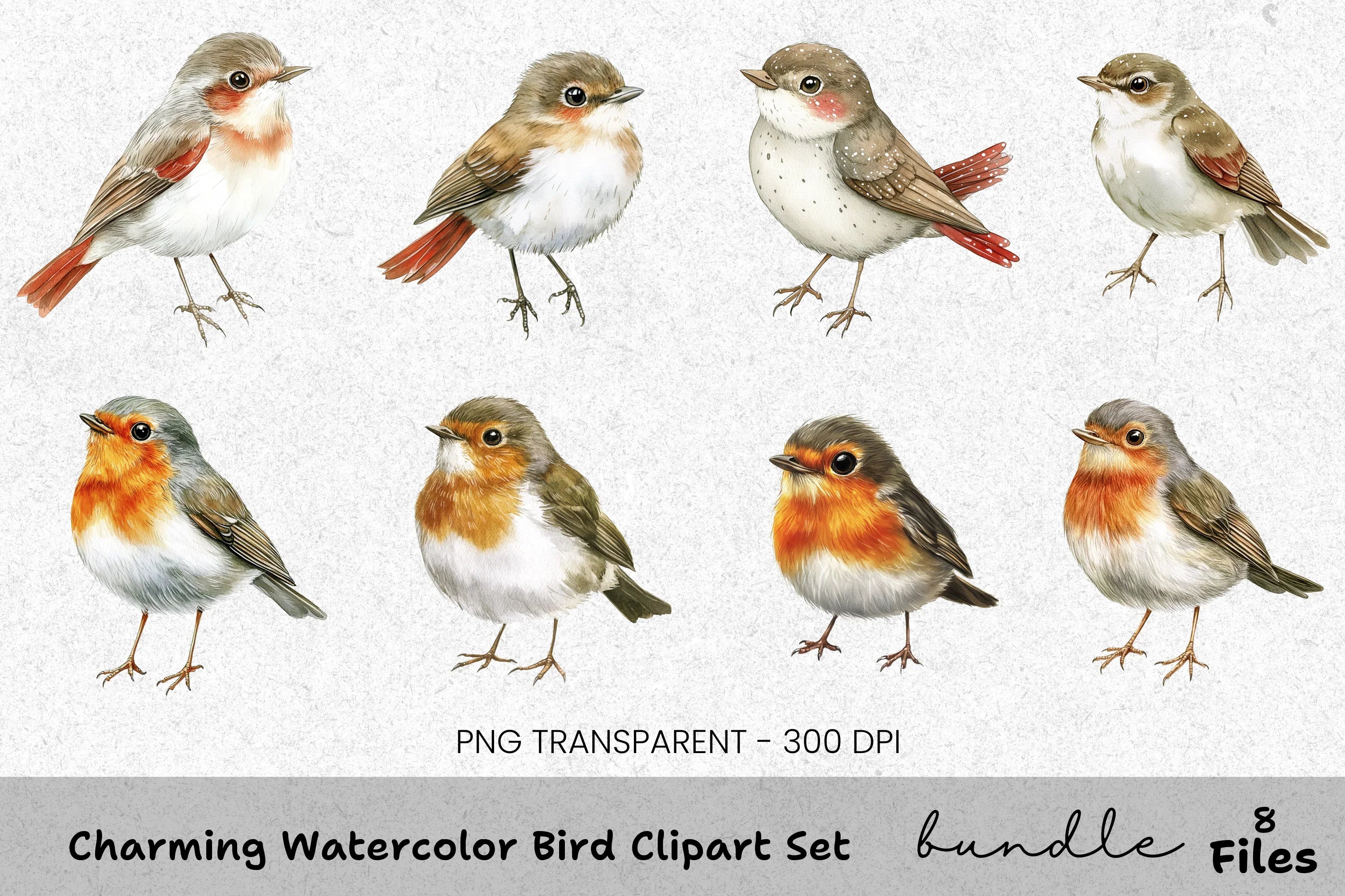Charming Bird Clipart Bundle