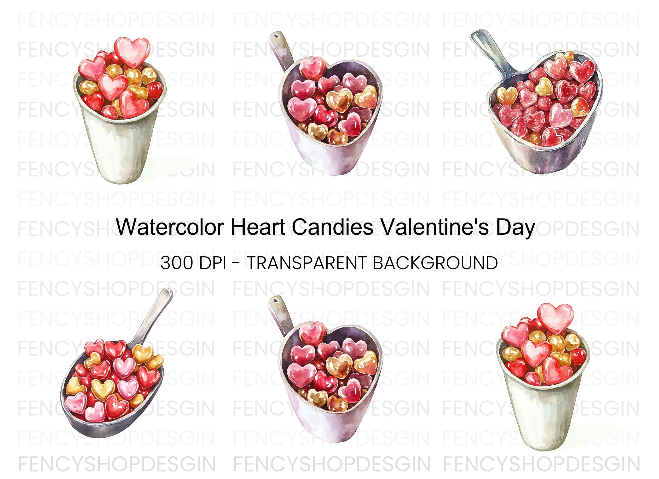 Heart Candies Clipart Bundle