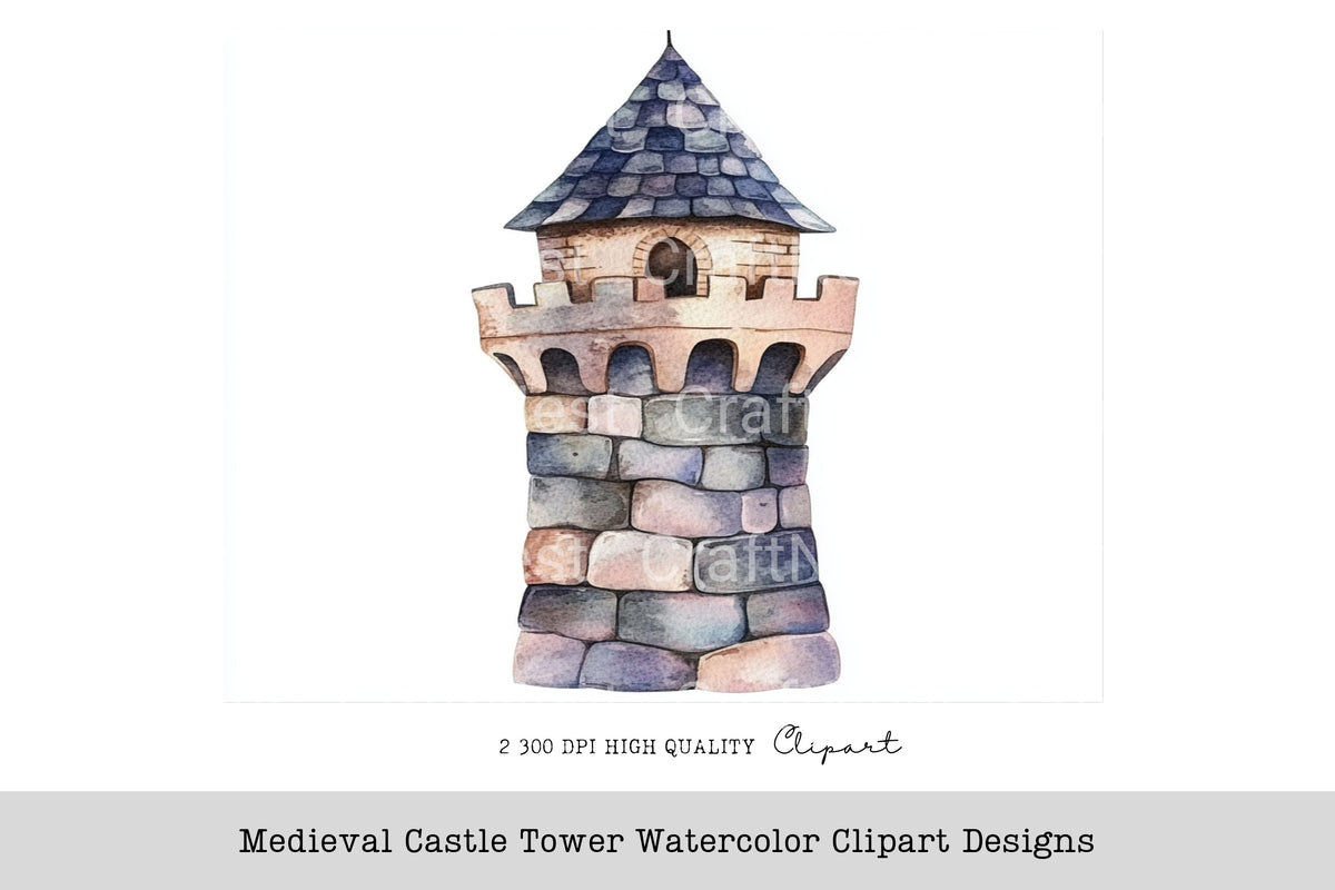 Medieval Castle Tower Designs Clipart Bundle