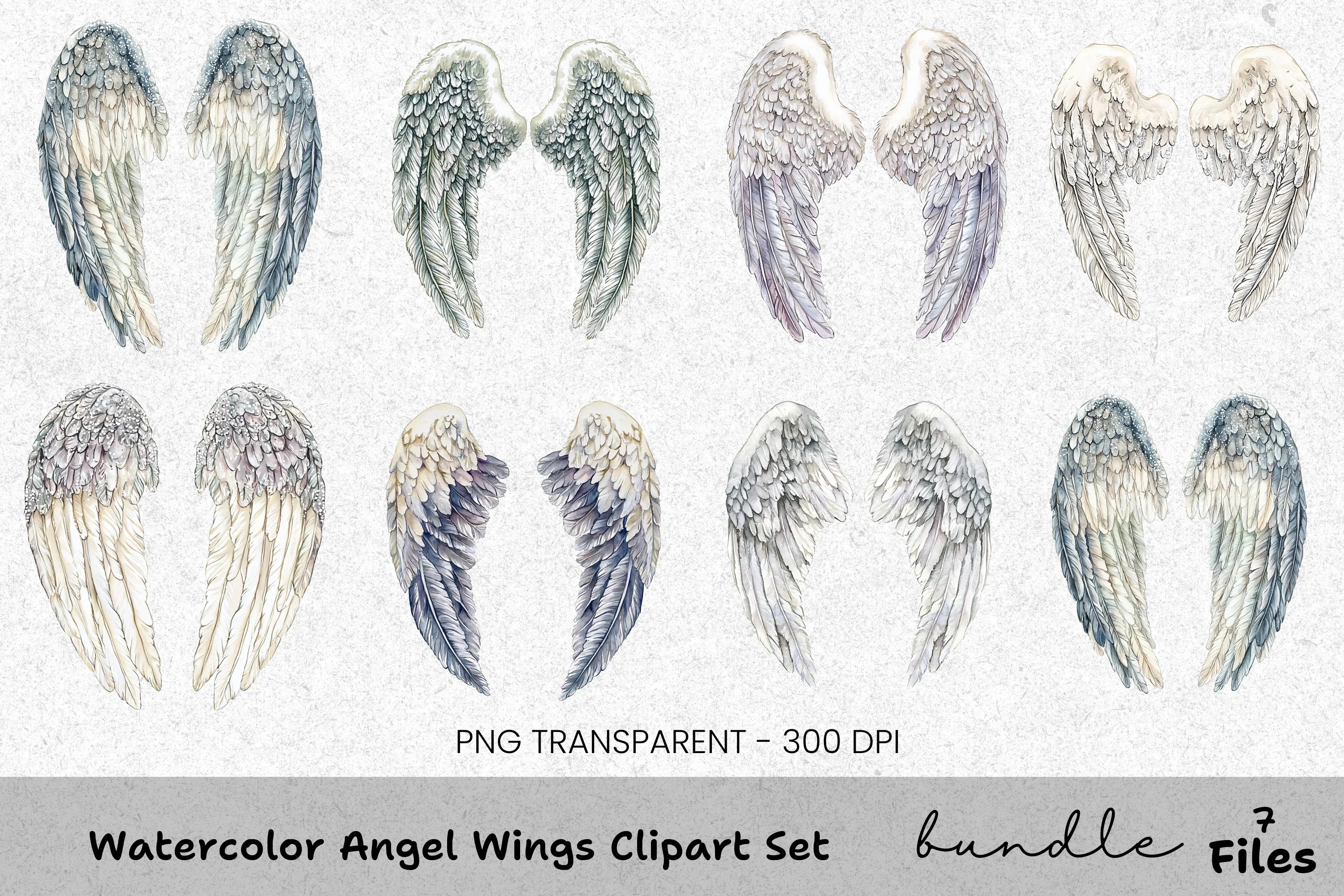 Angel Wings Clipart Bundle