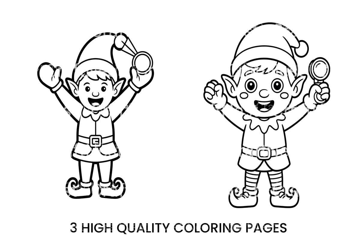 Christmas Elf Fun Coloring Books