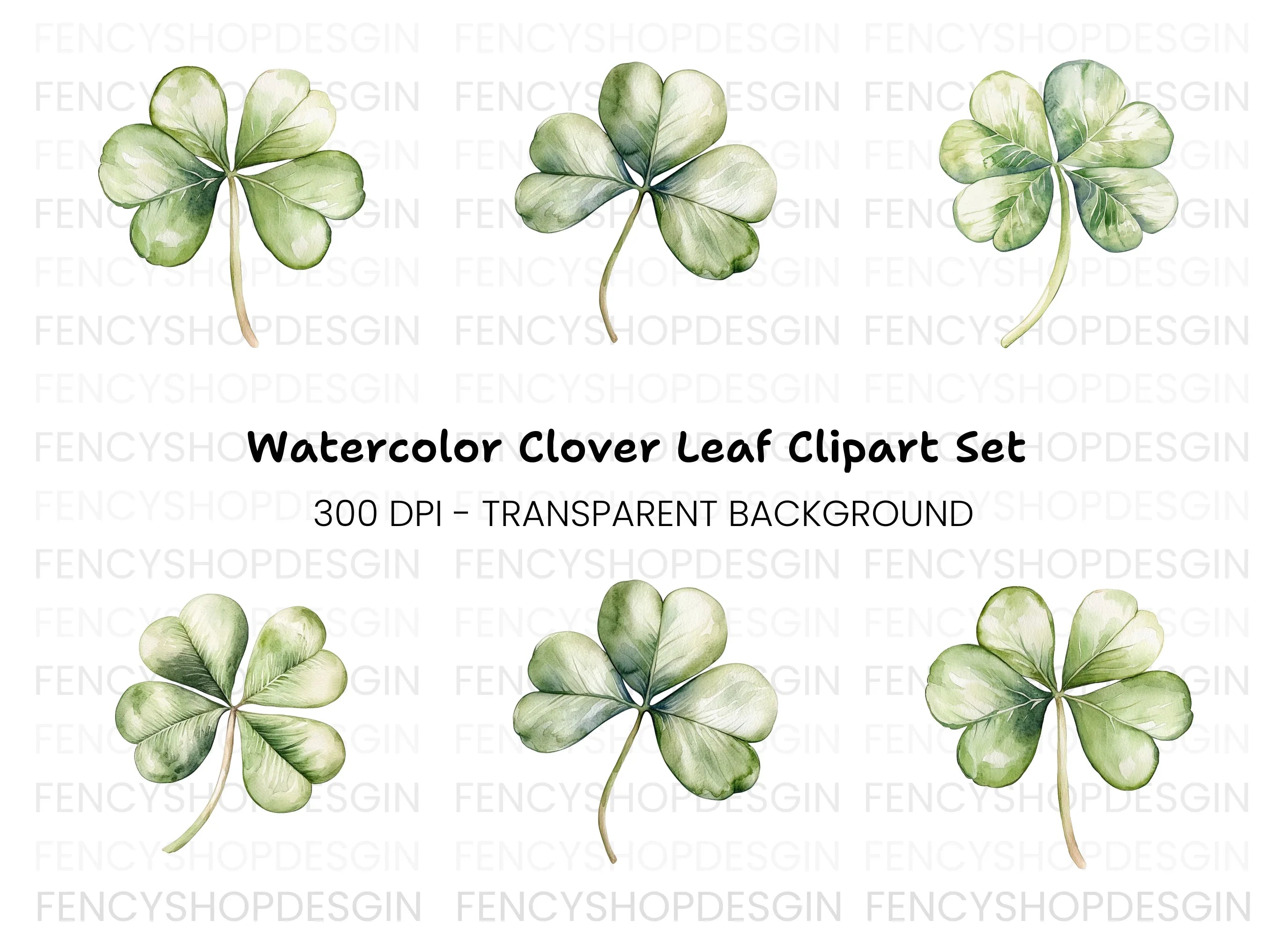 Clover Leaves Clipart Bundle