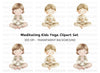 Kids Yoga and Meditation Clipart Bundle