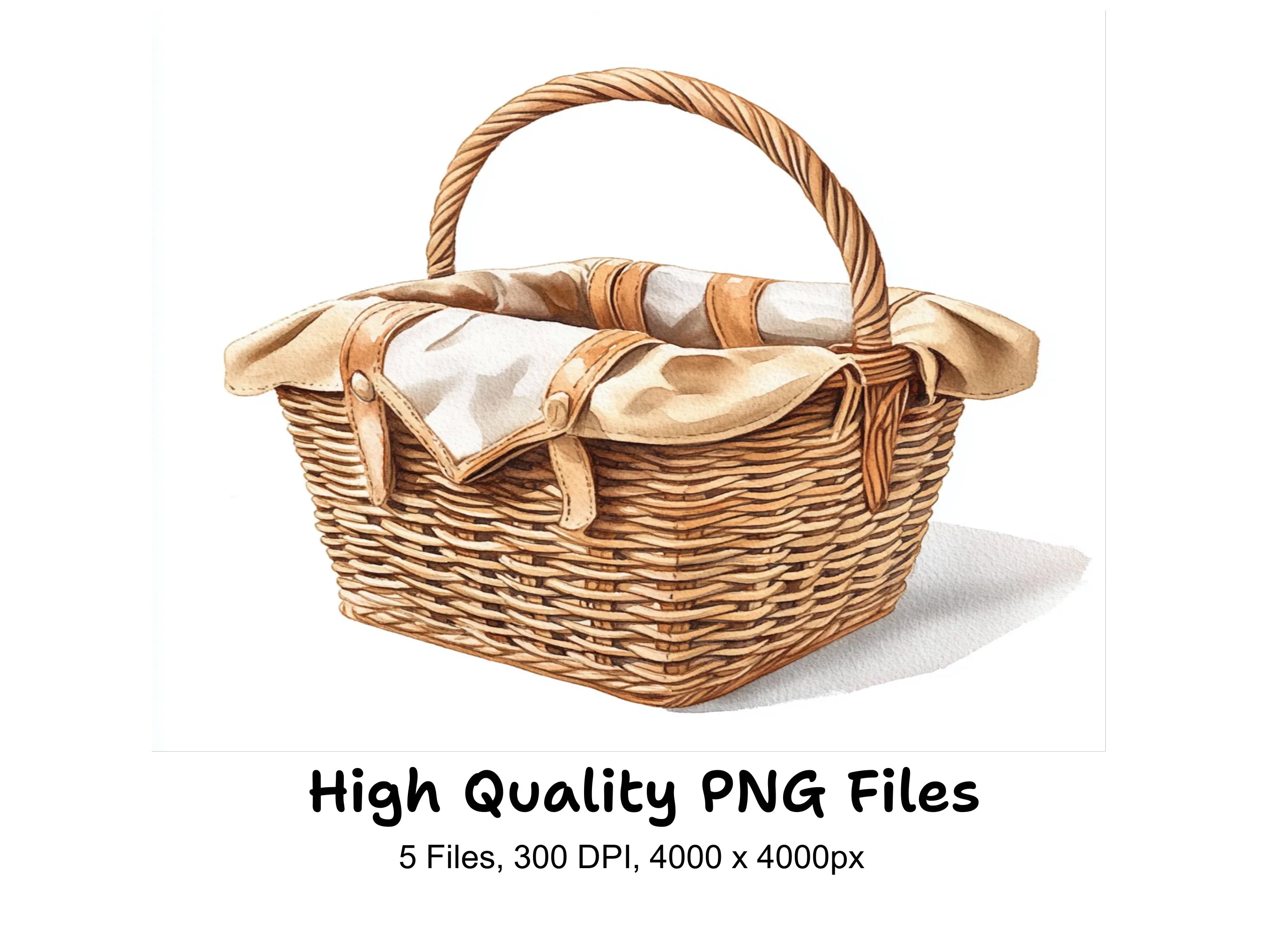 Picnic Baskets Clipart Bundle